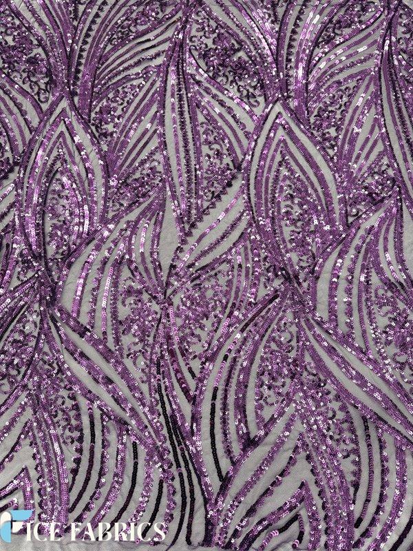 Stretch Sequin Fabric On Mesh