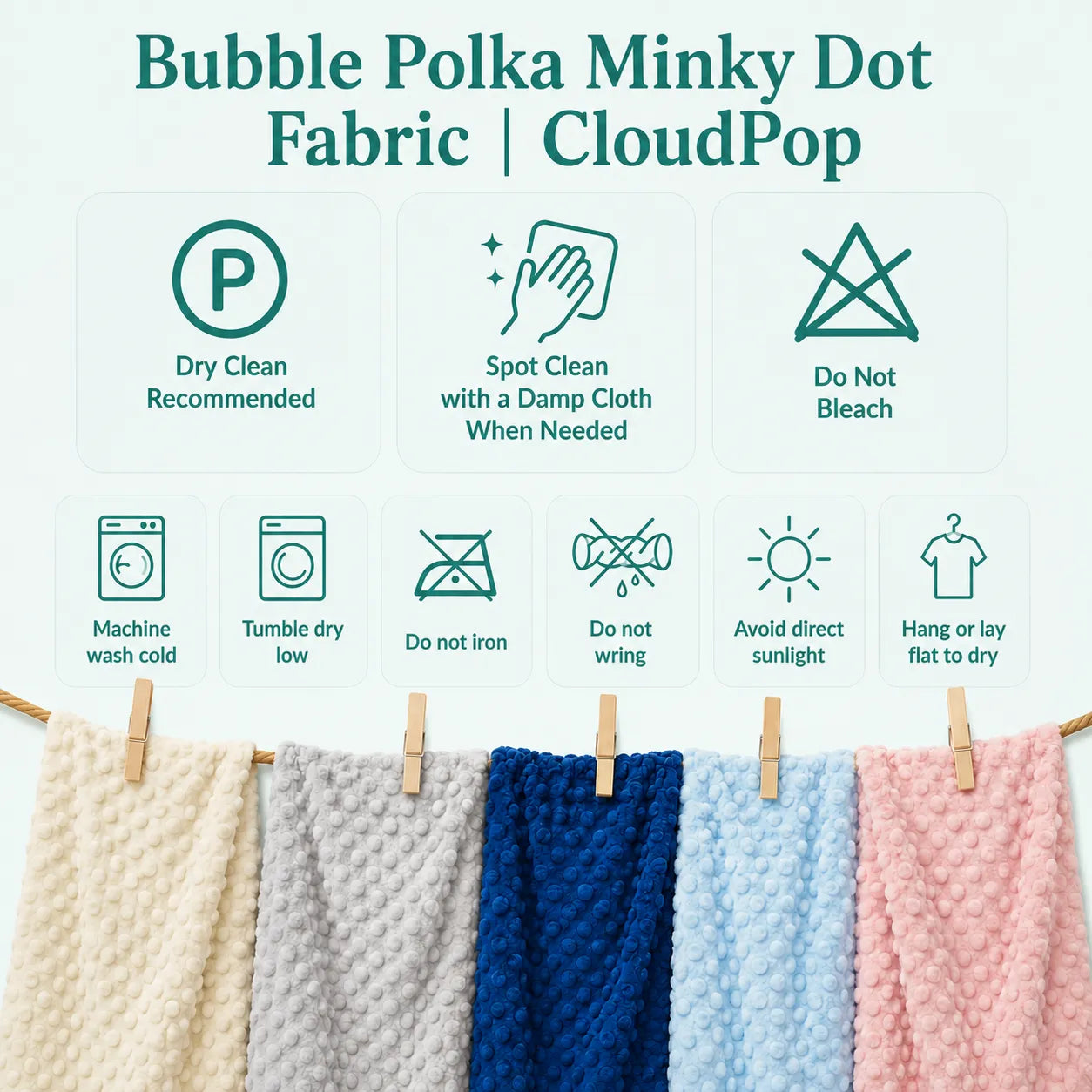 Dimple Minky Dot Fabric By The Yard | CloudPop