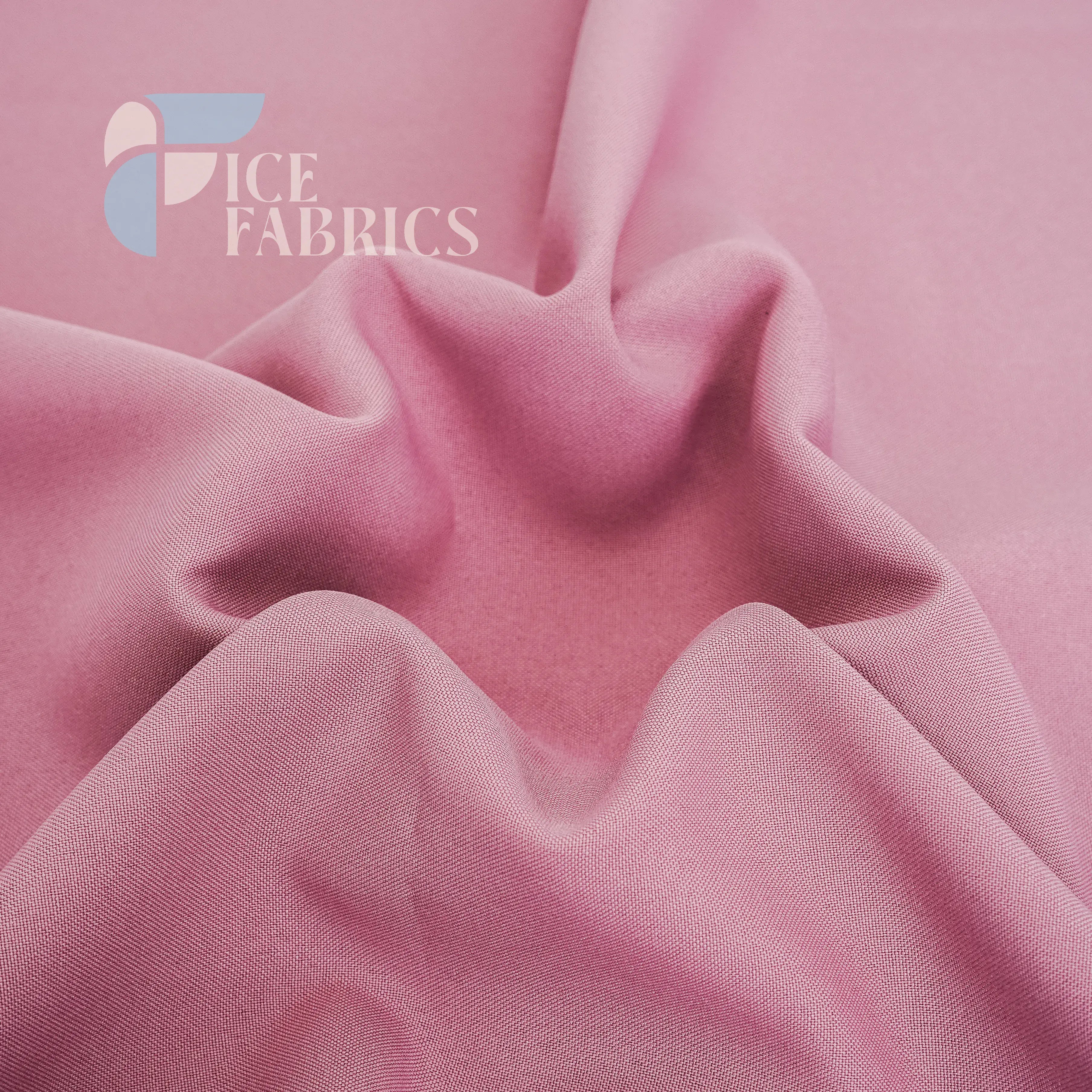 Dusty Rose Solid Poly Poplin Fabric By The Yard