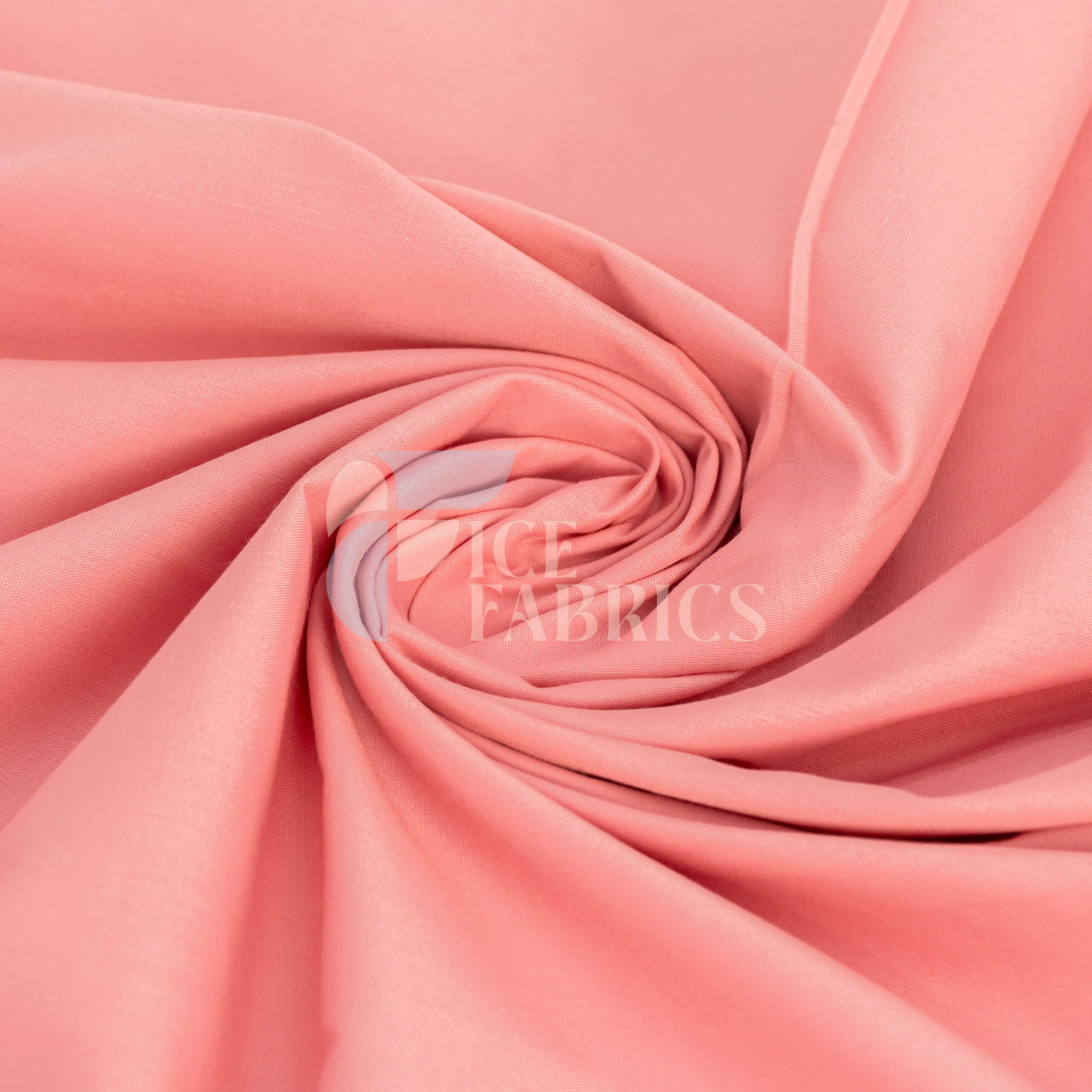 Dusty Rose Broadcloth Polyester Cotton Fabric | Poly Cotton Fabric