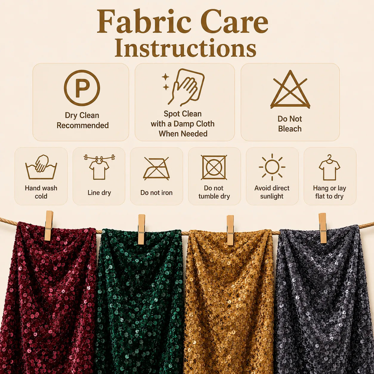 Emma Embroidery Sequins on Velvet Fabric | 2 Way Stretch