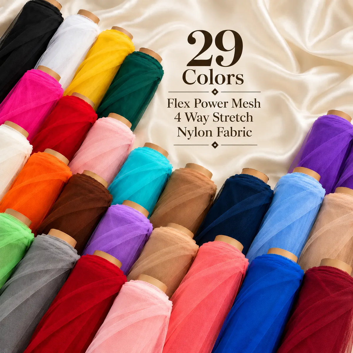 Flex Power Mesh 4 Way Stretch Nylon Fabric