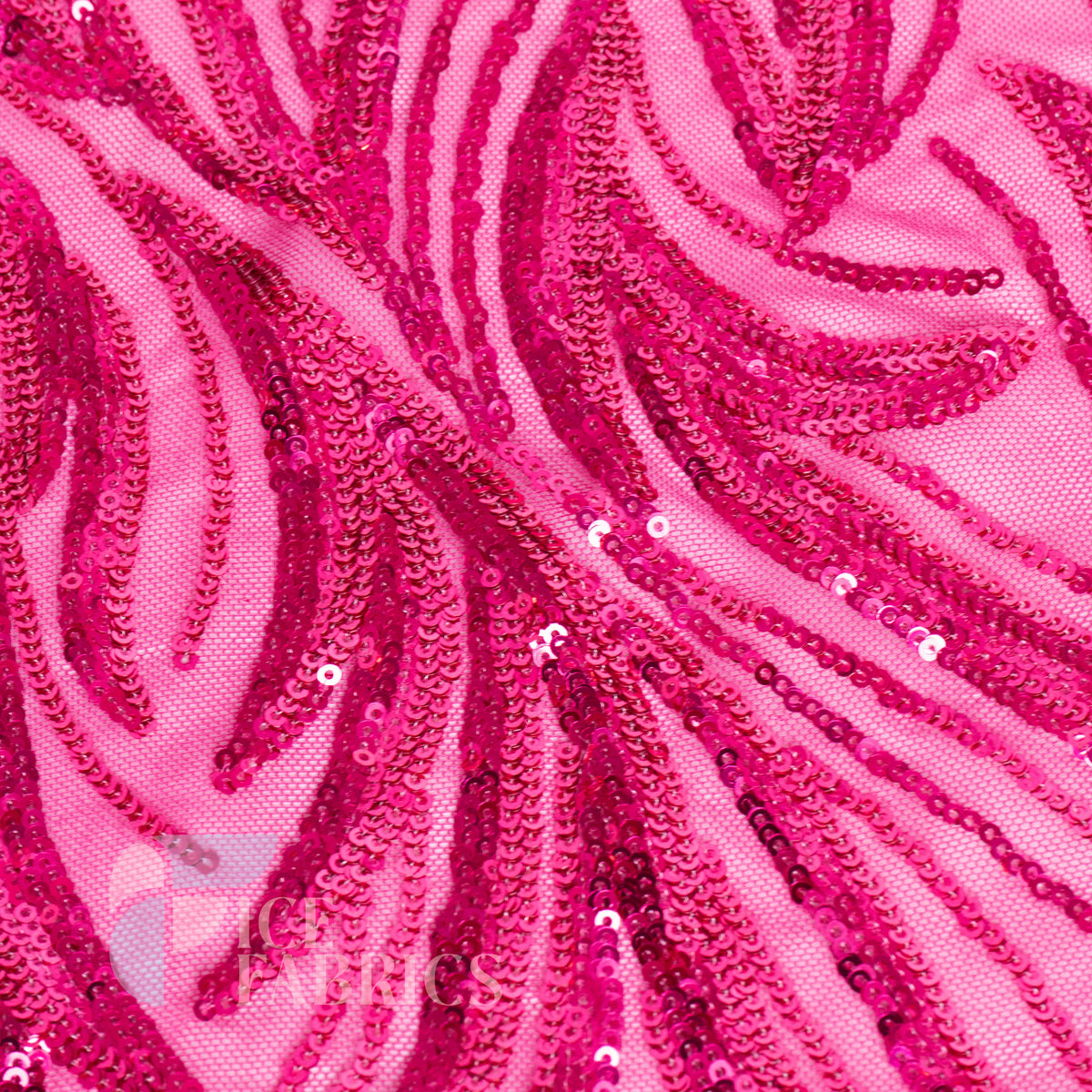 Flame 4 Way Stretch Sequin Spandex Fabric
