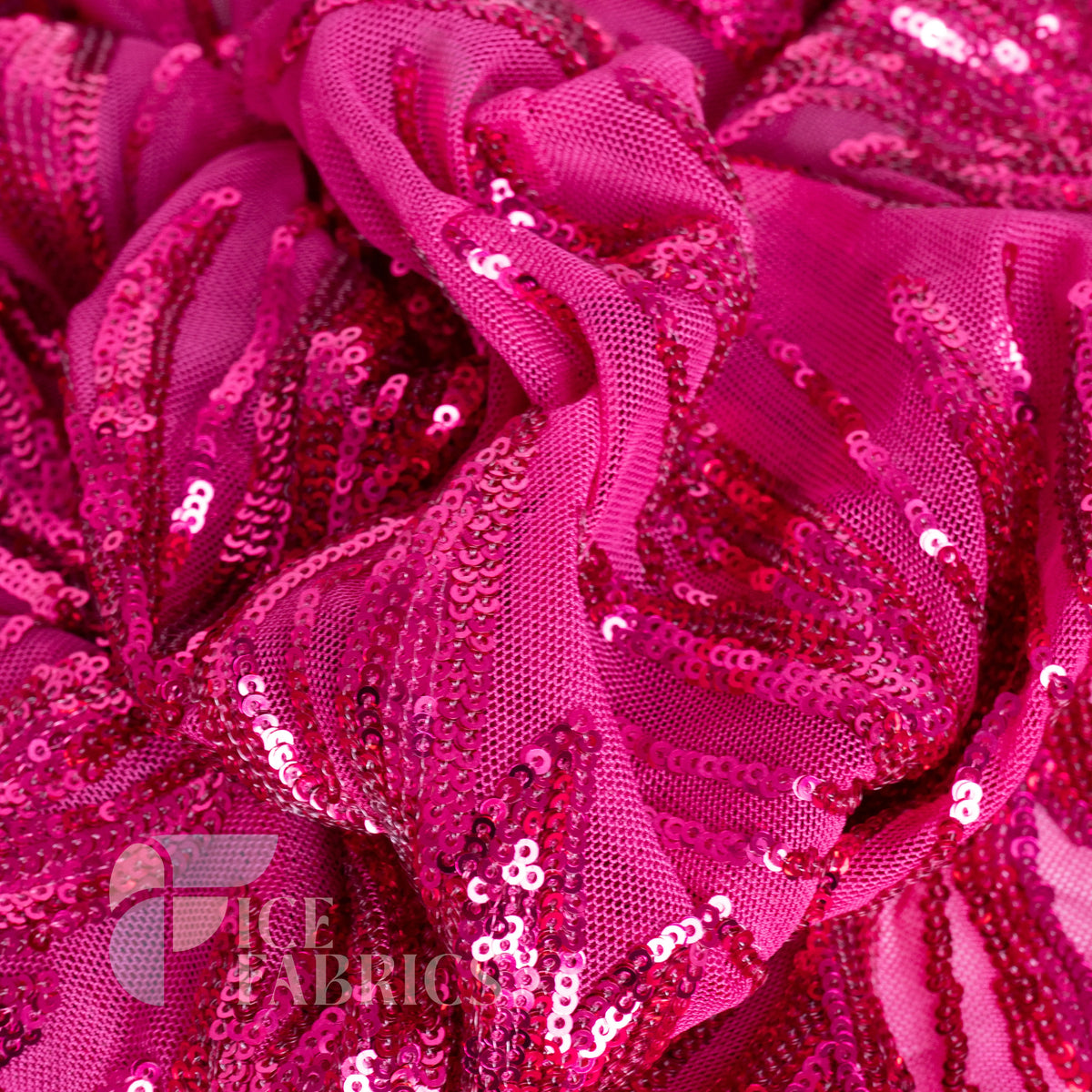 Flame 4 Way Stretch Sequin Spandex Fabric