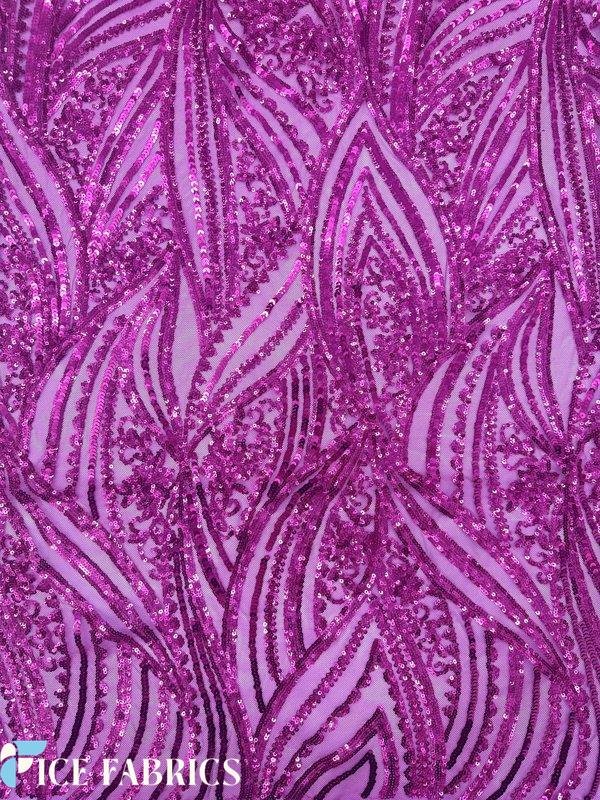 Stretch Sequin Fabric On Mesh