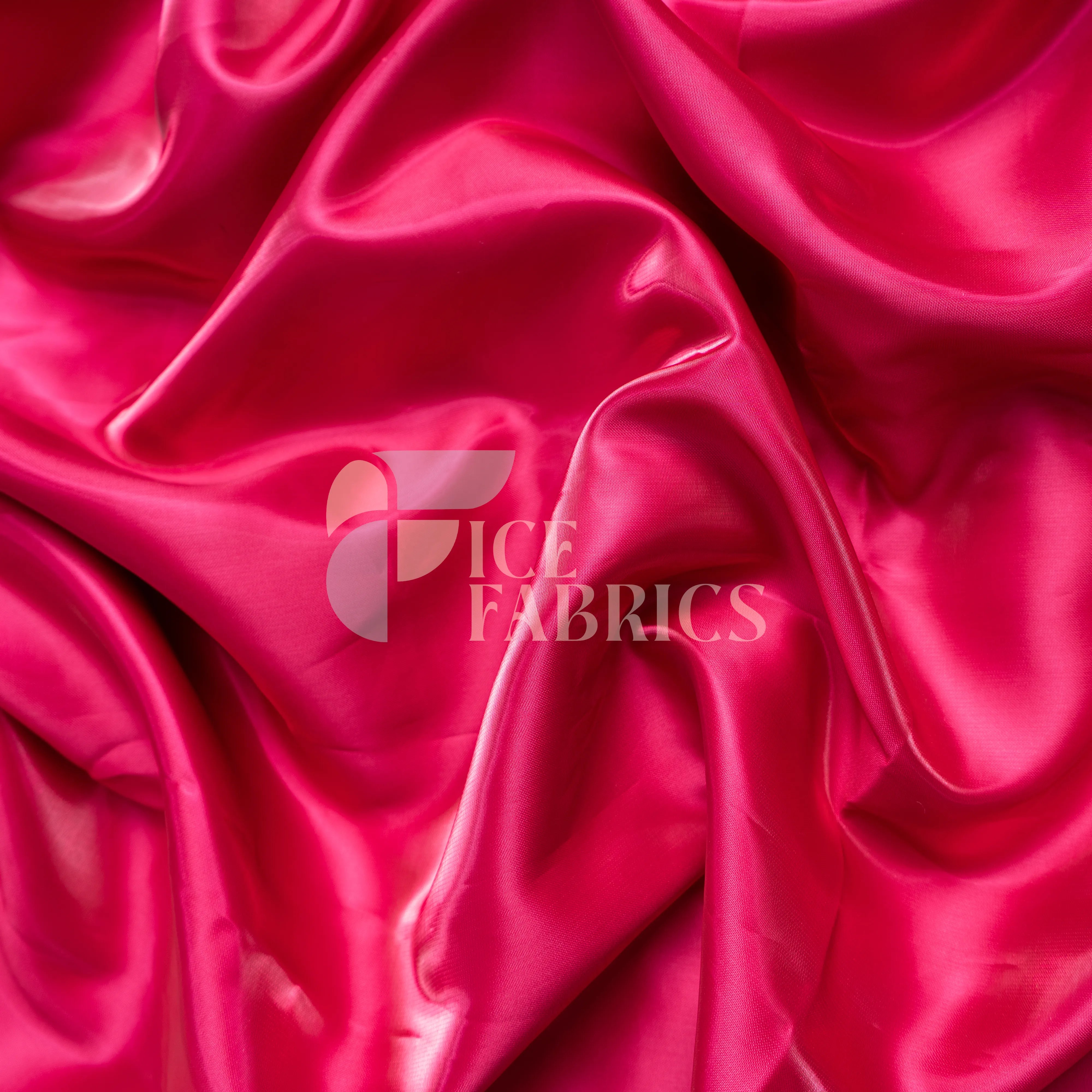Fuchsia Silky Satin Fabric by the yard