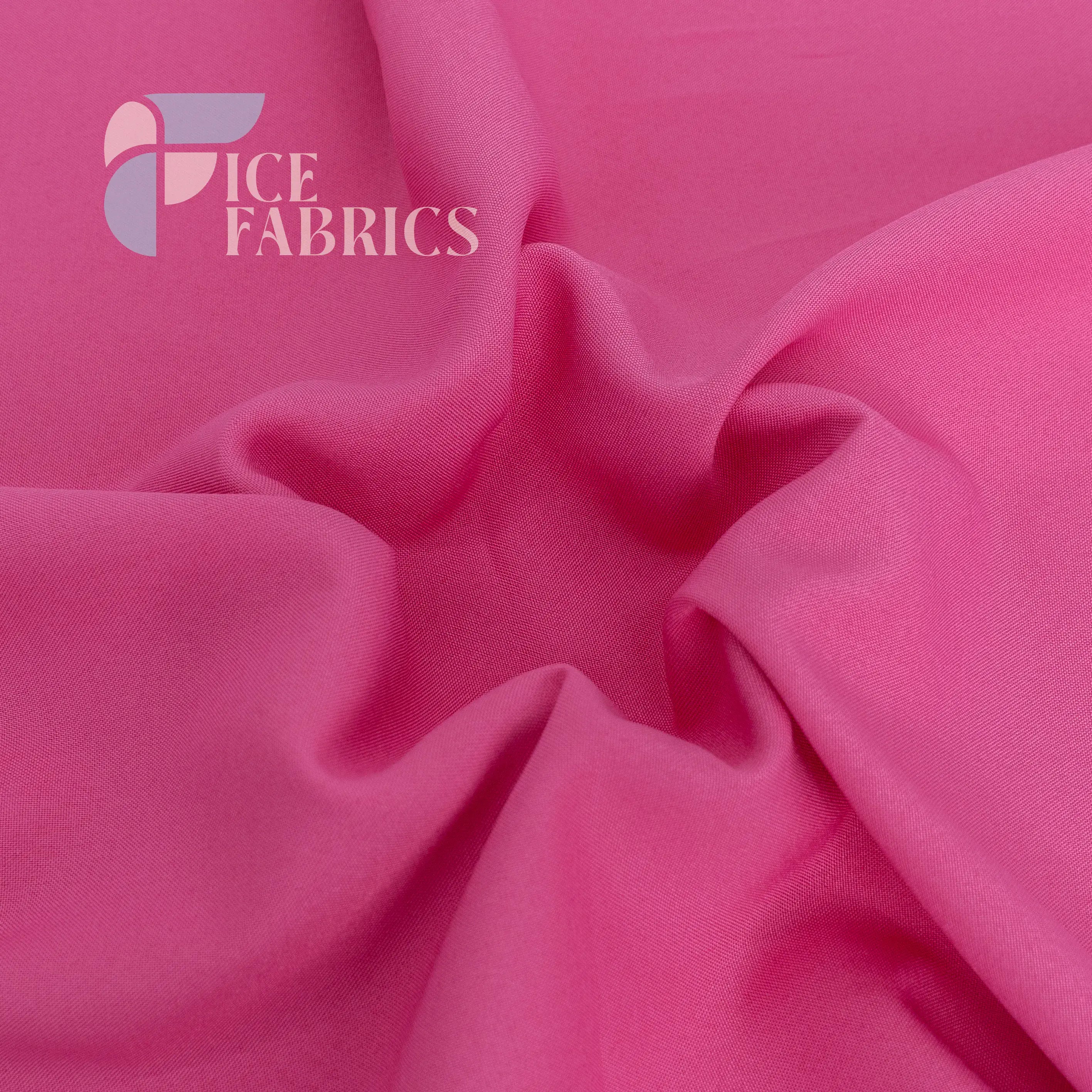 Fuchsia Solid Poly Poplin Fabric By The Yard