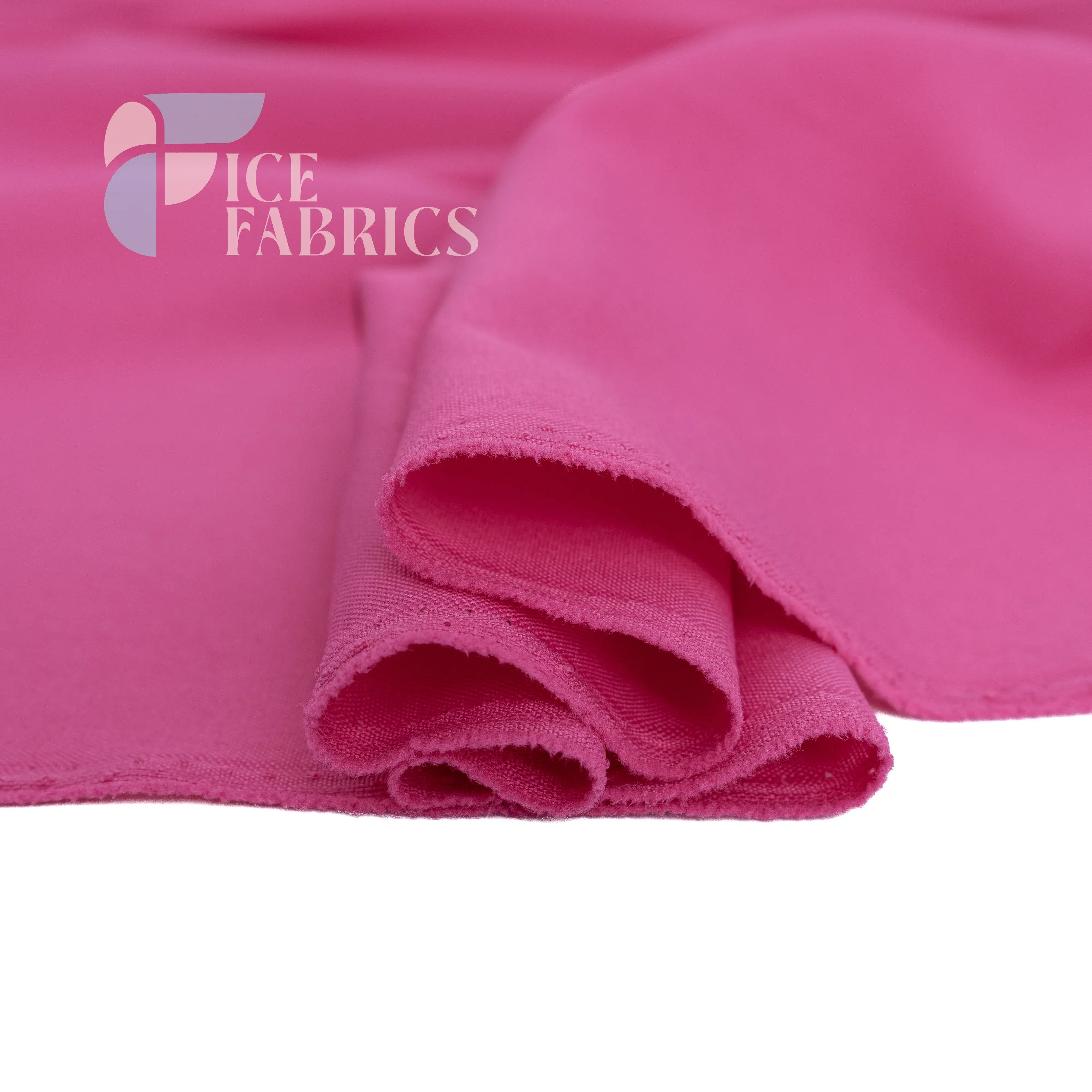 Fuchsia Solid Poly Poplin Fabric By The Yard
