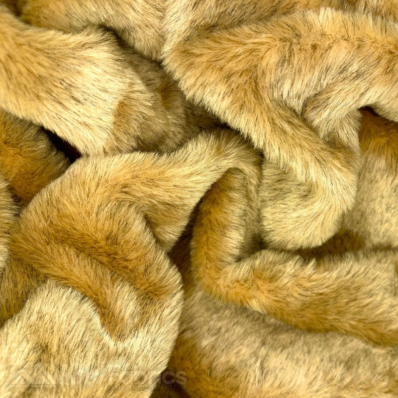 Soft Double Tone Polar Bear Shaggy Faux Fur Fabric - IceFabrics