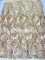 Gold Damask Stretch Sequin Fabric On Mesh