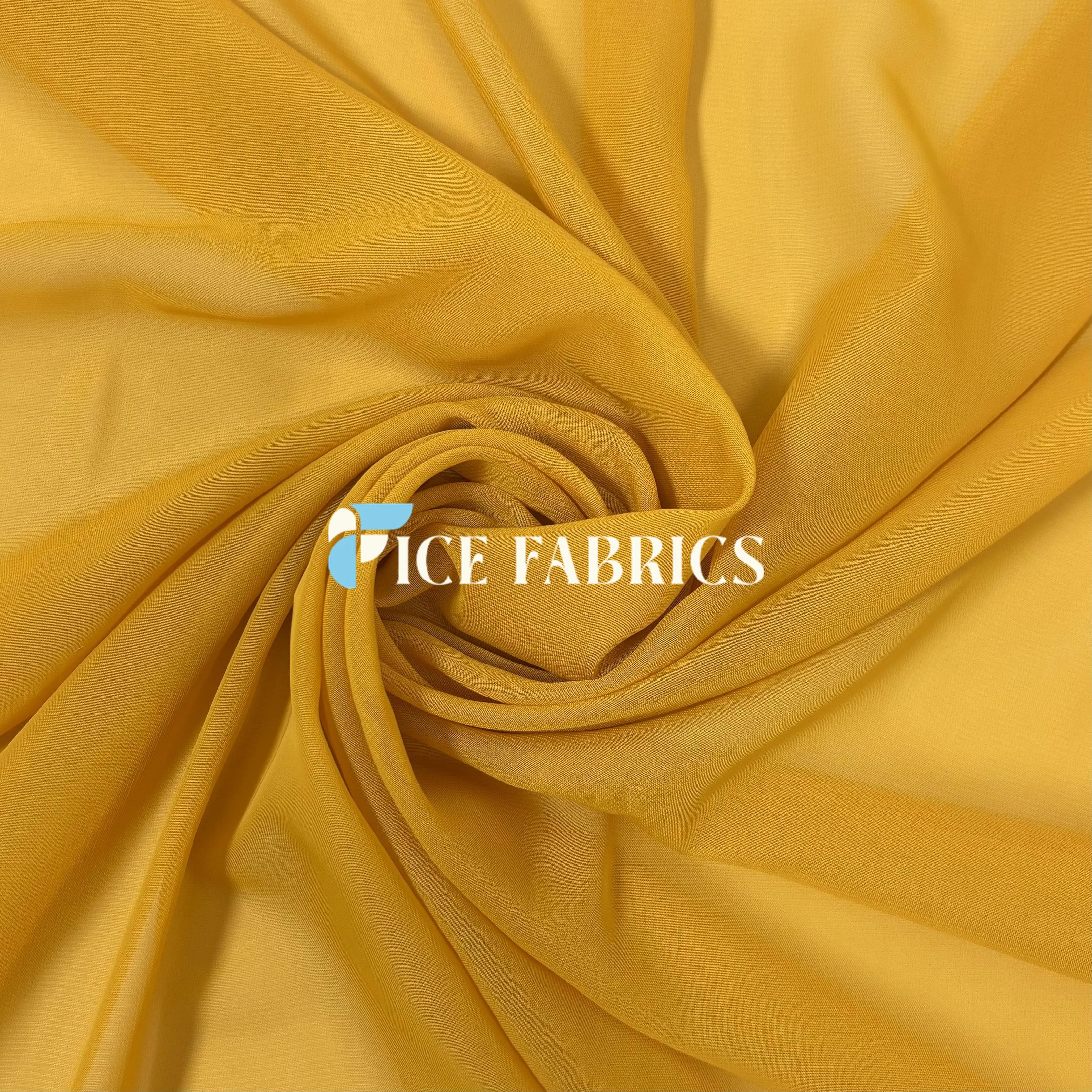 Gold Mia Chiffon Fabric / 60’’ Wide Soft chiffon Sheer Fabric