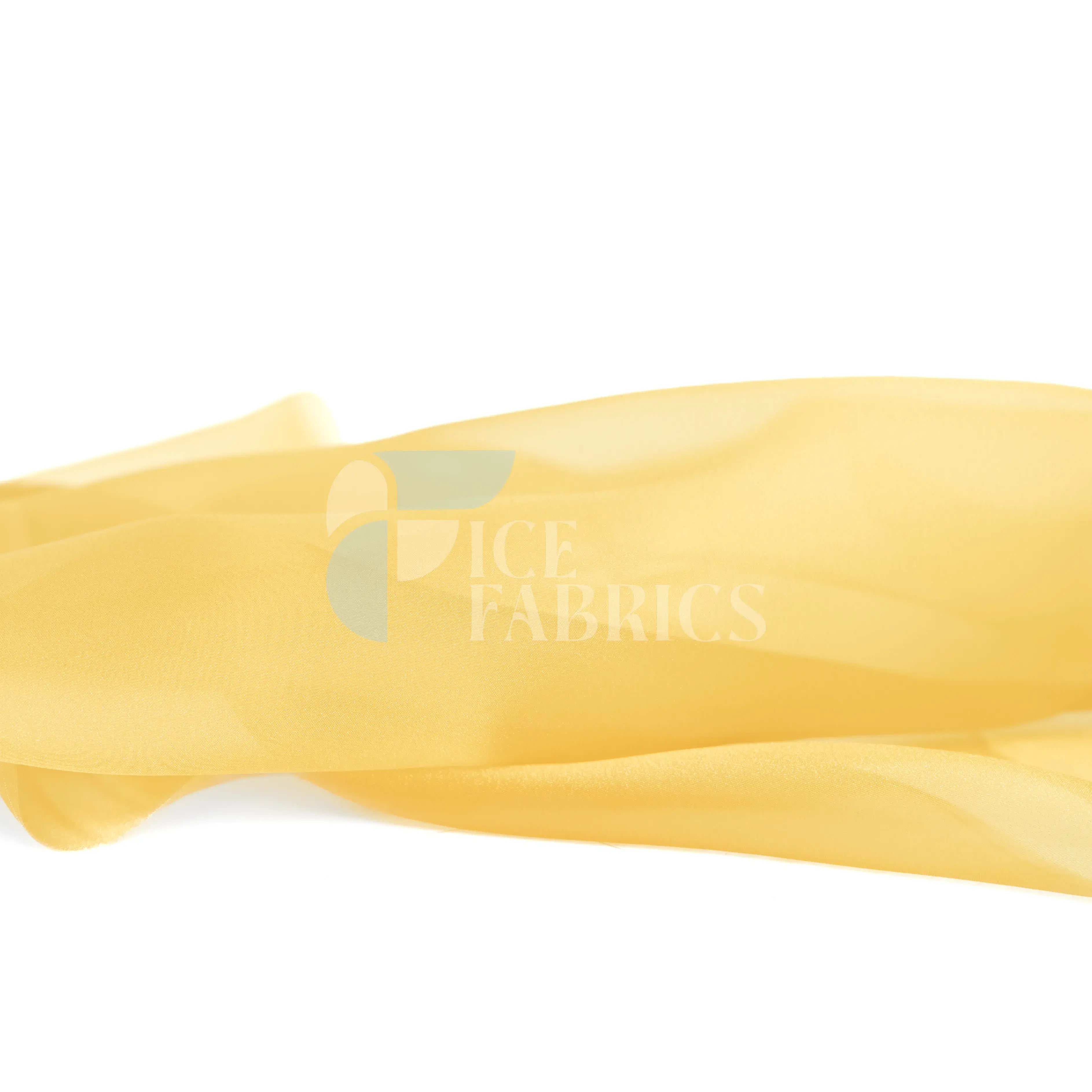 Gold Crystal Sheer Organza Fabric By The Yard