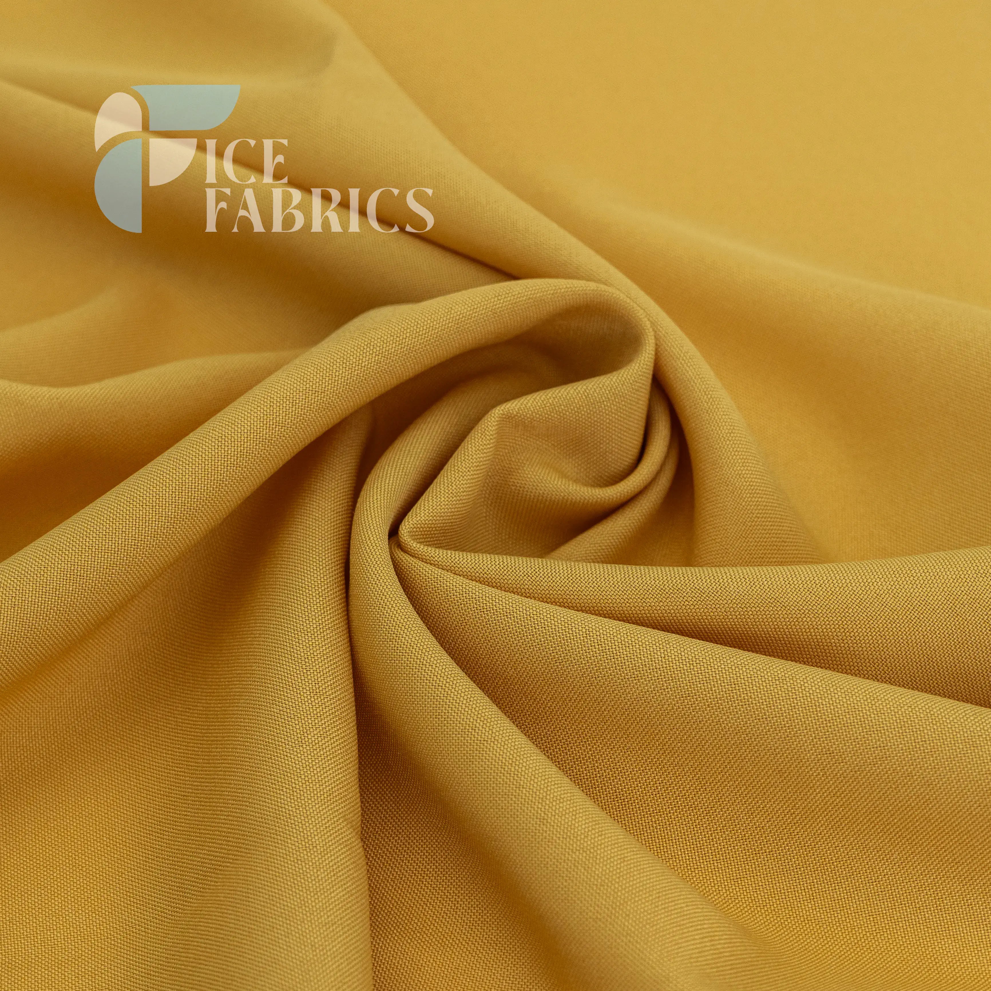 Gold Solid Poly Poplin Fabric By The Yard