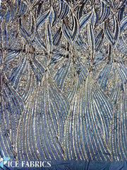 Black Stretch Sequin Fabric 