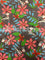 Gray Doggy Flowers Print Poly Cotton Fabric By The Yard
