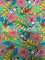 Green Doggy Flowers Print Poly Cotton Fabric By The Yard