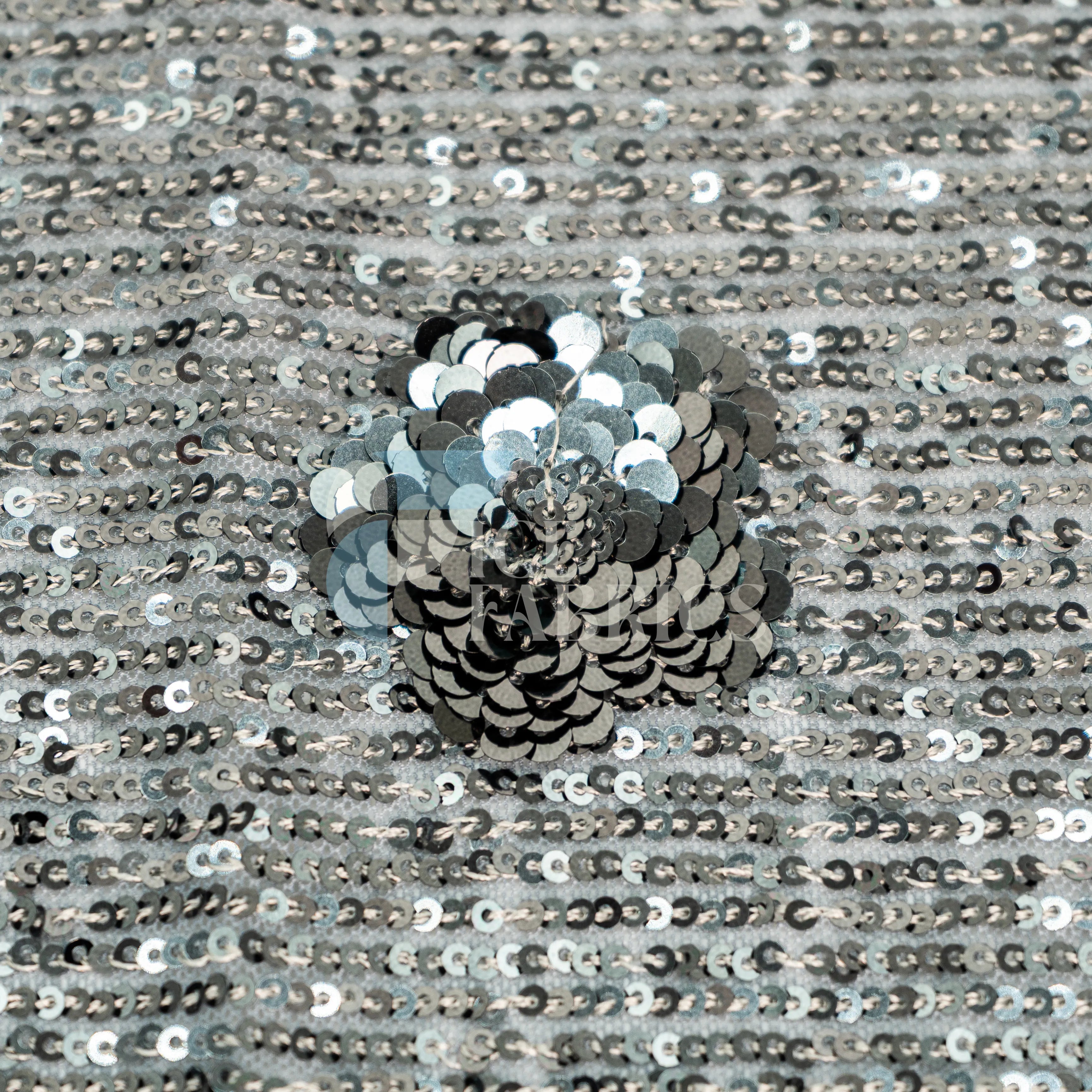 Celeste 3D Floral Stretch Sequin Fabric