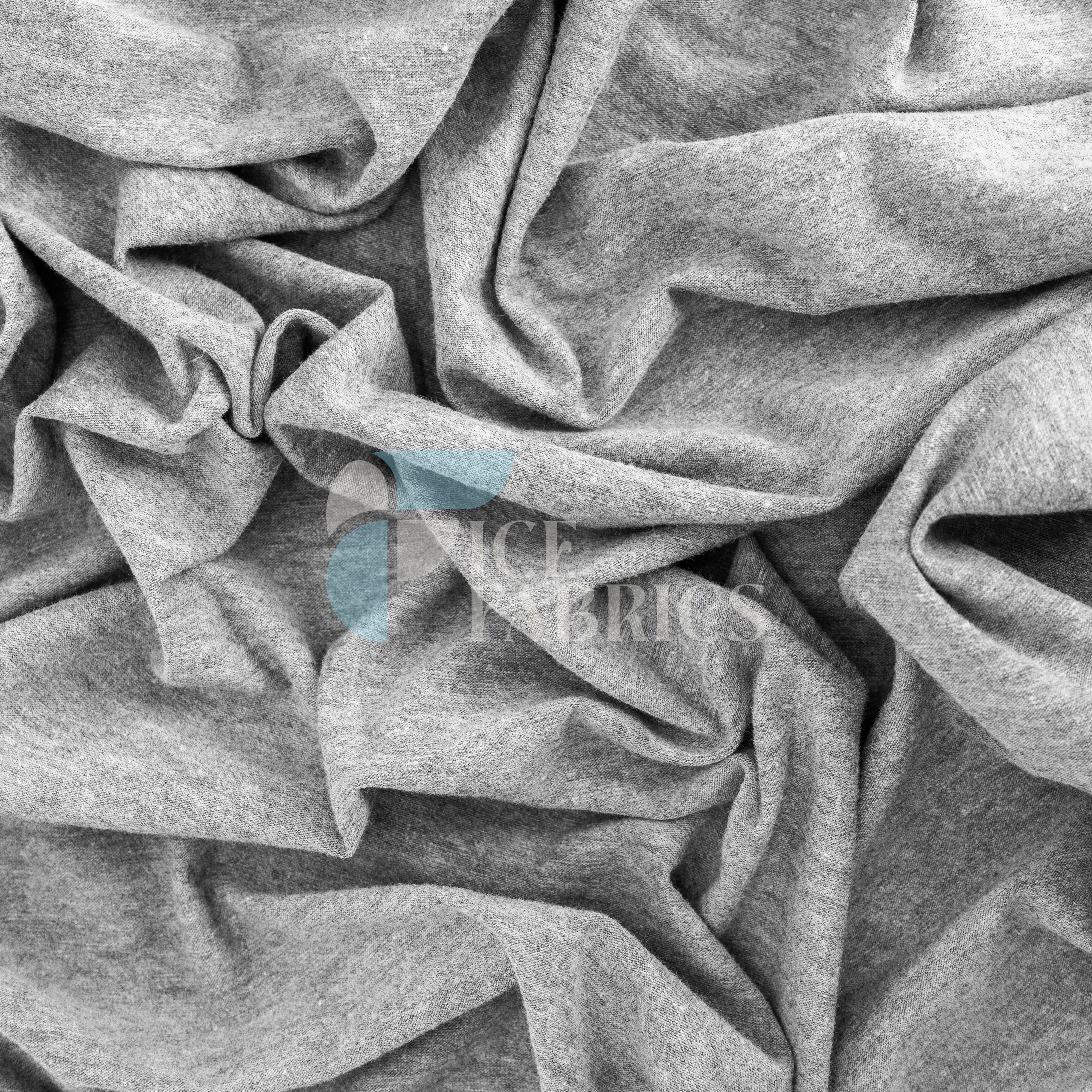 Gray Cotton Spandex Jersey Fabric | FlexCot