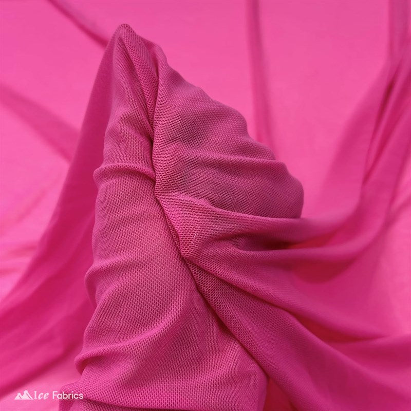 Hot Pink 4 Way Stretch Nylon Spandex Power Mesh Fabric