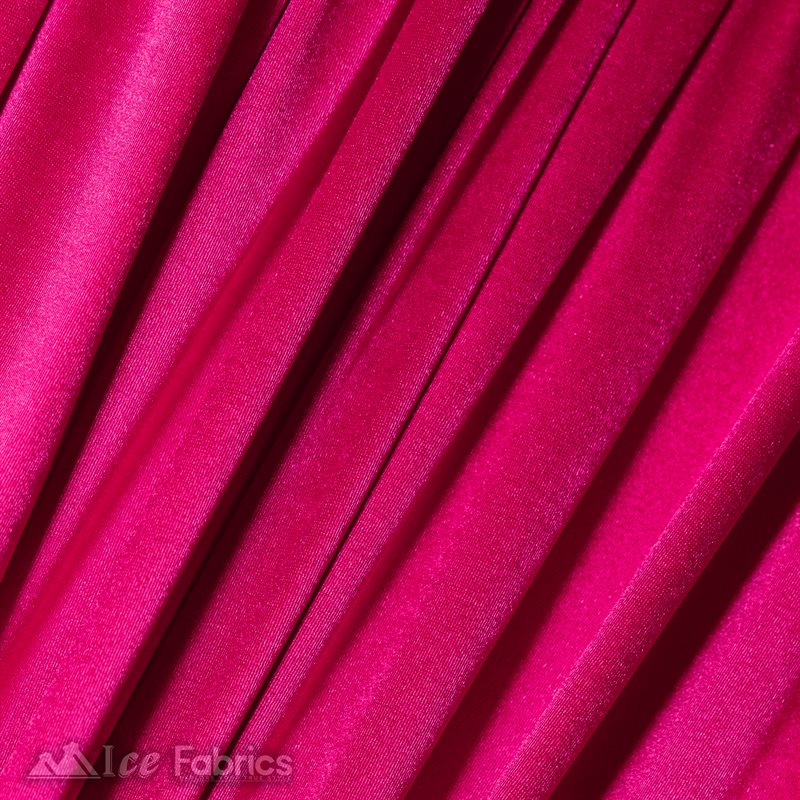 4 Way Stretch Silky Satin Wholesale Fabric By The Roll (20 Yards ) ICE FABRICS |Hot Pink