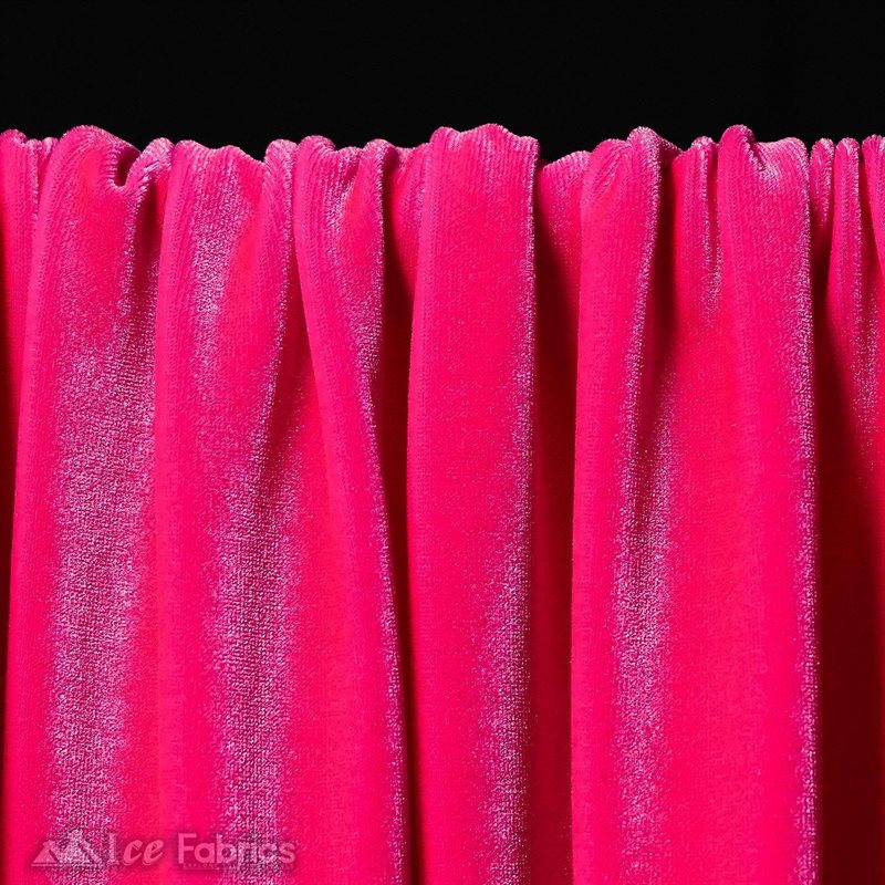 Ice Fabrics Stretch Velvet Fabric Soft and Smooth ICE FABRICS Hot Pink