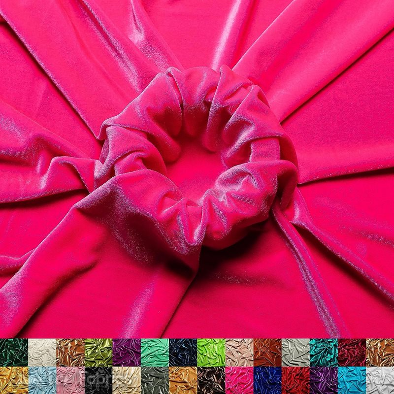 Ice Fabrics Stretch Velvet Fabric Soft and Smooth ICE FABRICS Hot Pink