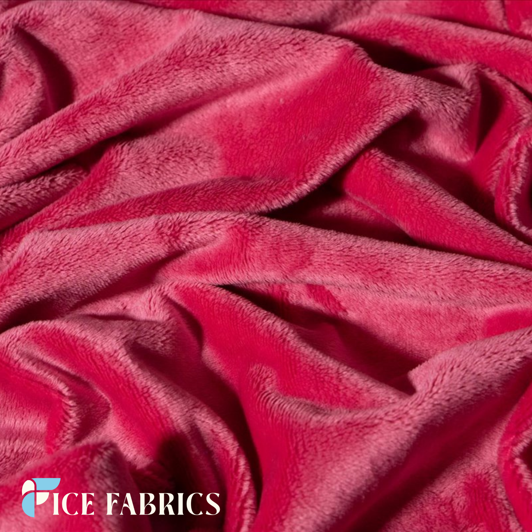 Hot Pink Rich Solid Minky Fabric By The Roll ( 20 Yards ) Wholesale Fabric