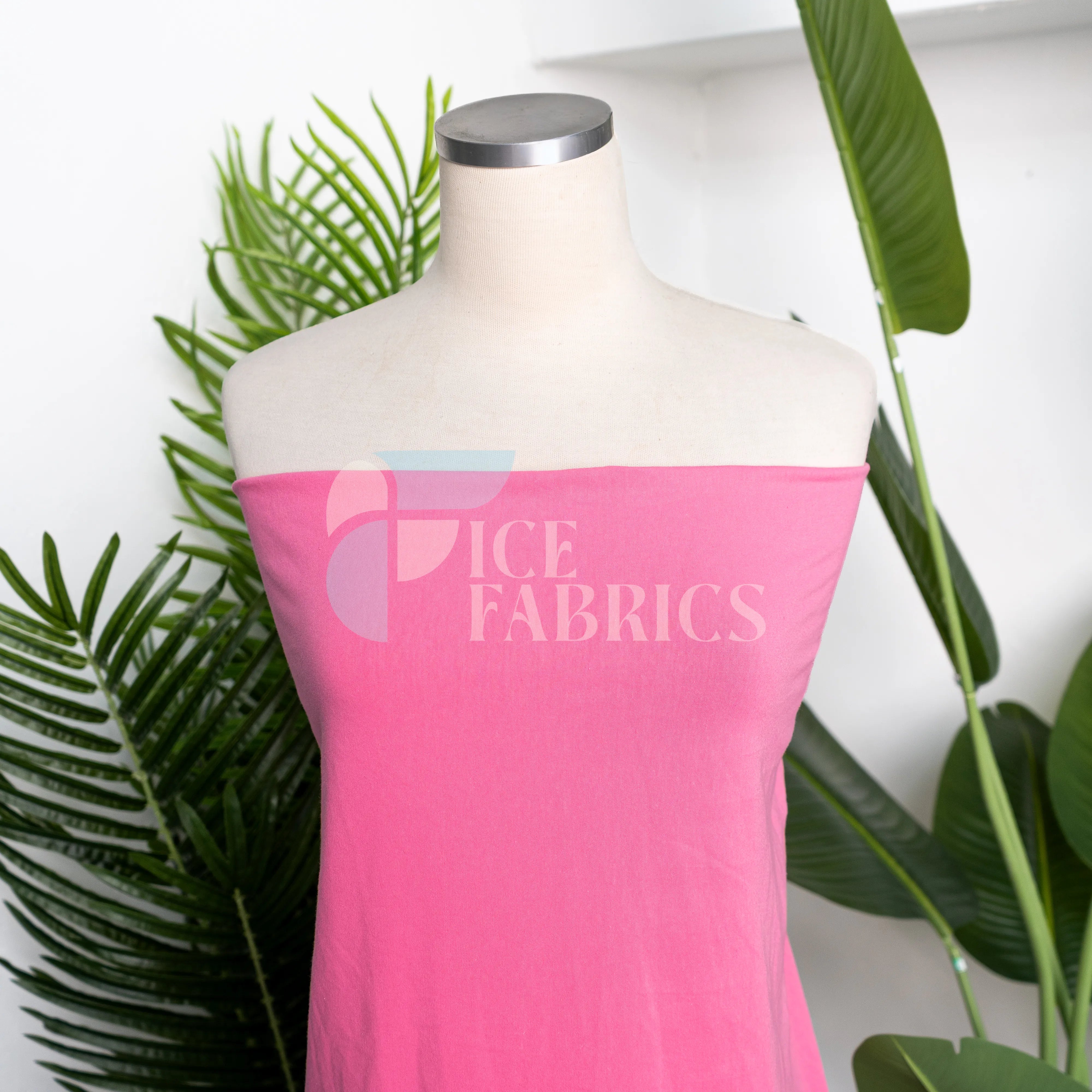 Hot Pink Cotton Spandex Jersey Fabric | FlexCot