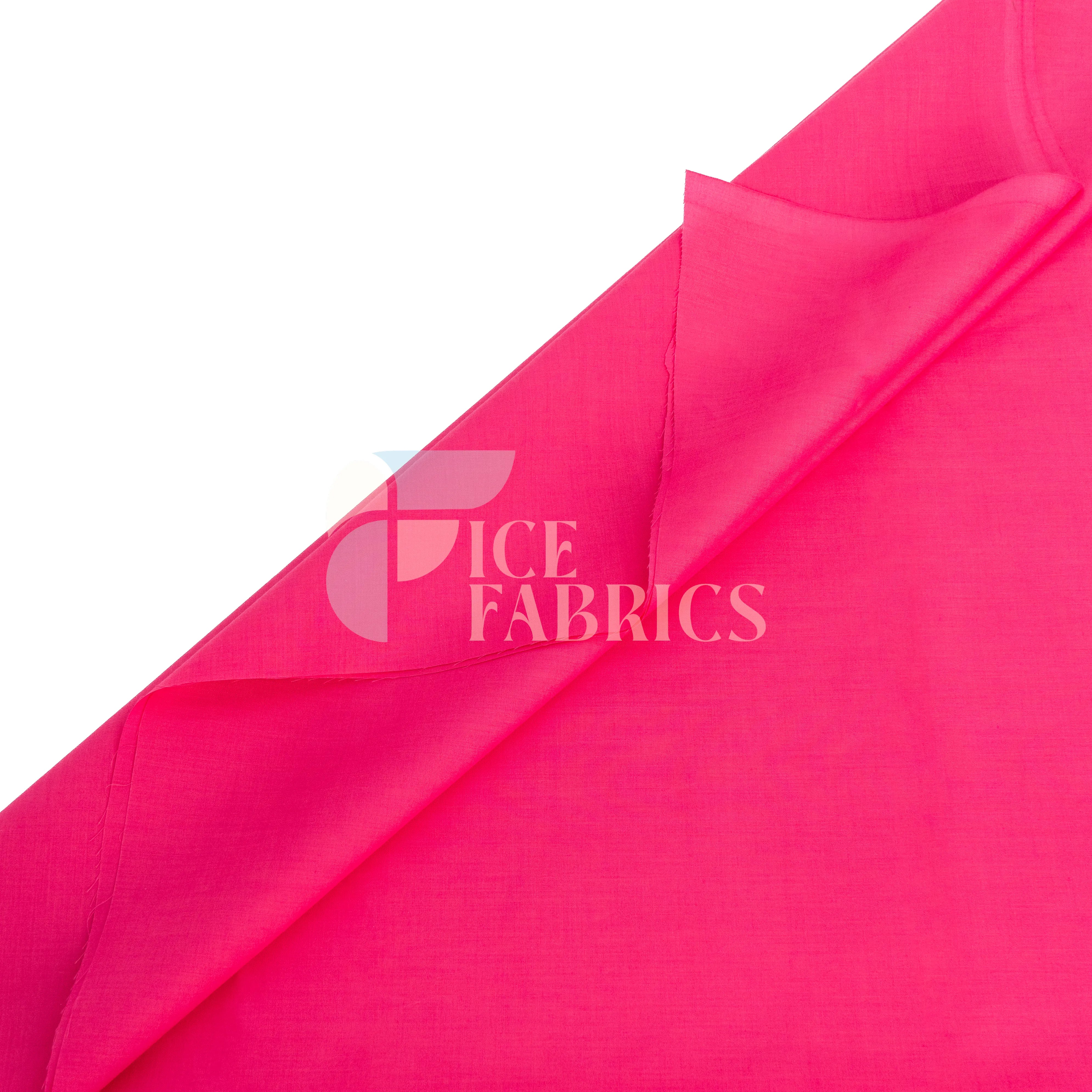 Hot Pink Broadcloth Polyester Cotton Fabric | Poly Cotton Fabric