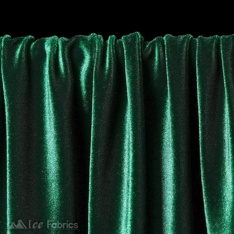 Ice Fabrics Stretch Velvet Fabric Soft and Smooth ICE FABRICS Hunter Green