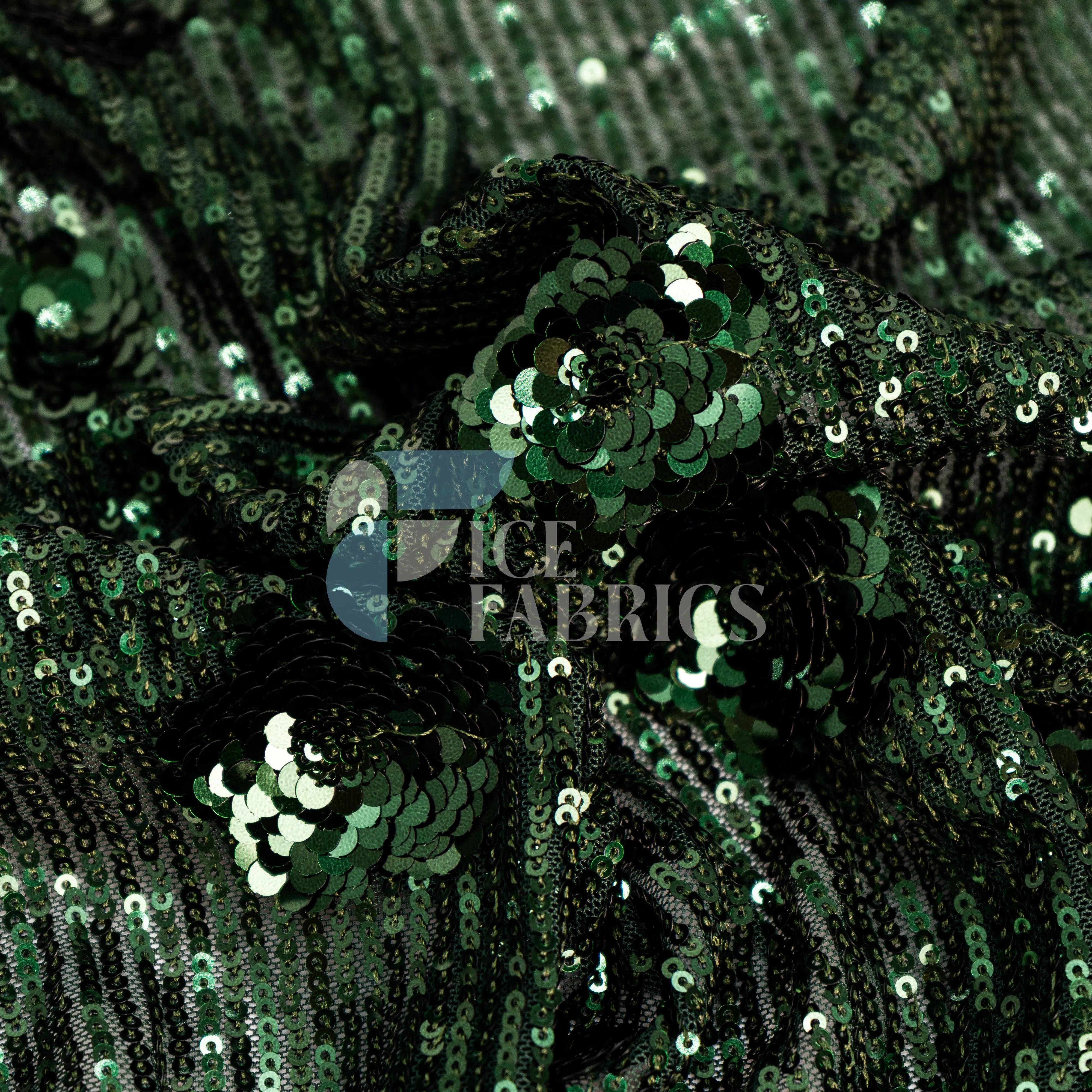 Celeste 3D Floral Stretch Sequin Fabric