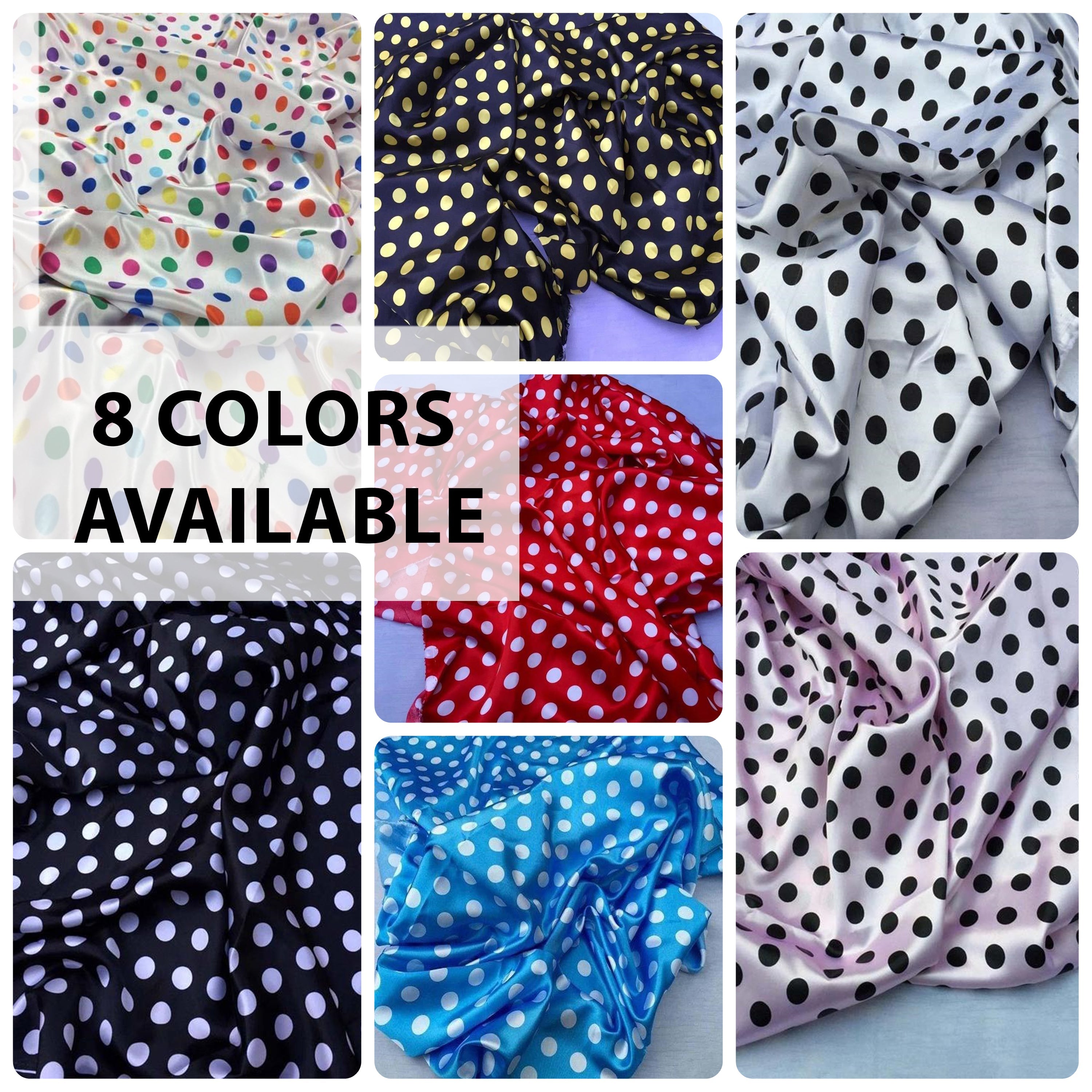 1/2 Inch Polka Dot Satin/ Fabric By The Roll / 20 Yards / Wholesale FabricSatin FabricICEFABRICICE FABRICSBlack/white60" Wide1/2 Inch Polka Dot Satin/ Fabric By The Roll / 20 Yards / Wholesale Fabric ICEFABRIC | Multi Color available