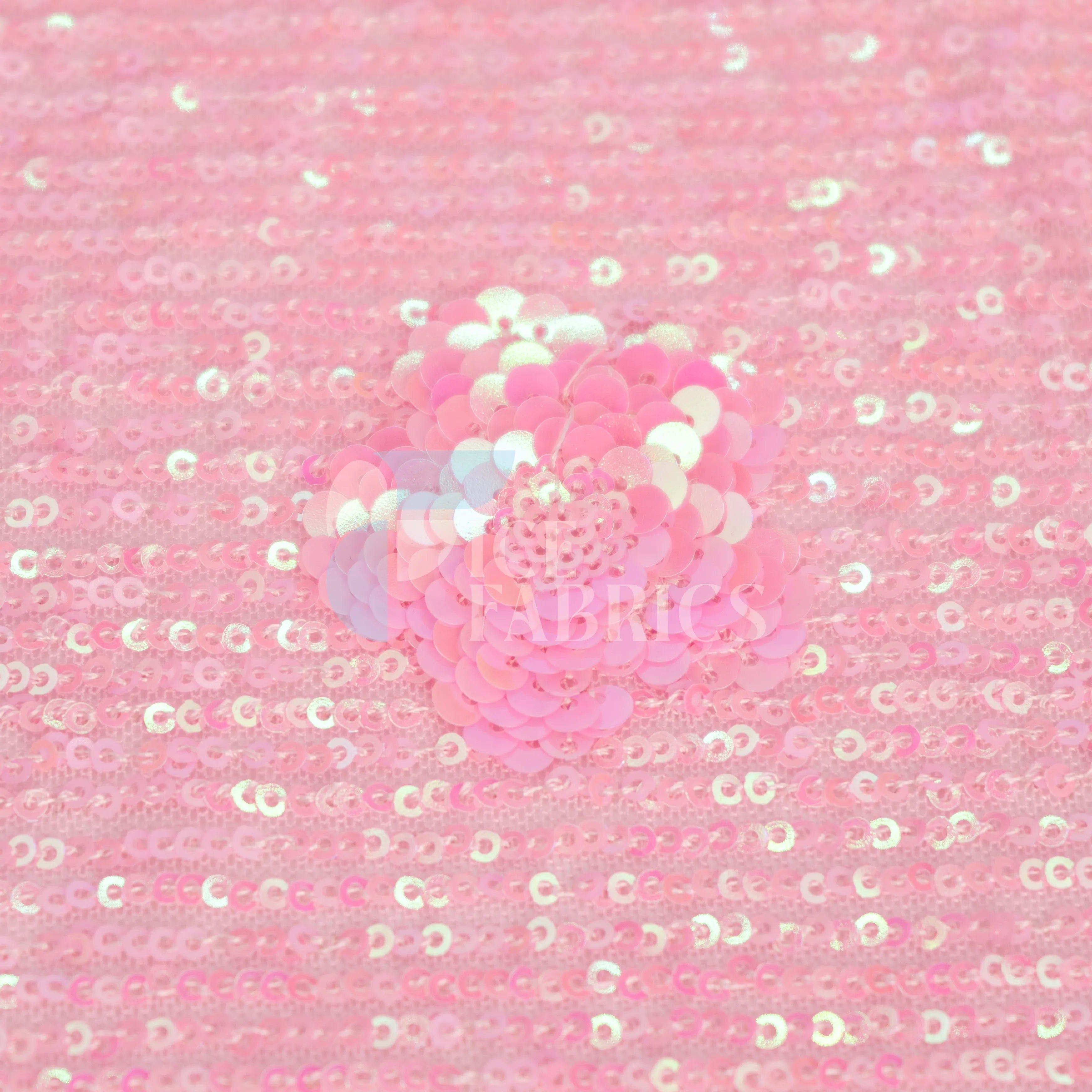 Celeste 3D Floral Stretch Sequin Fabric