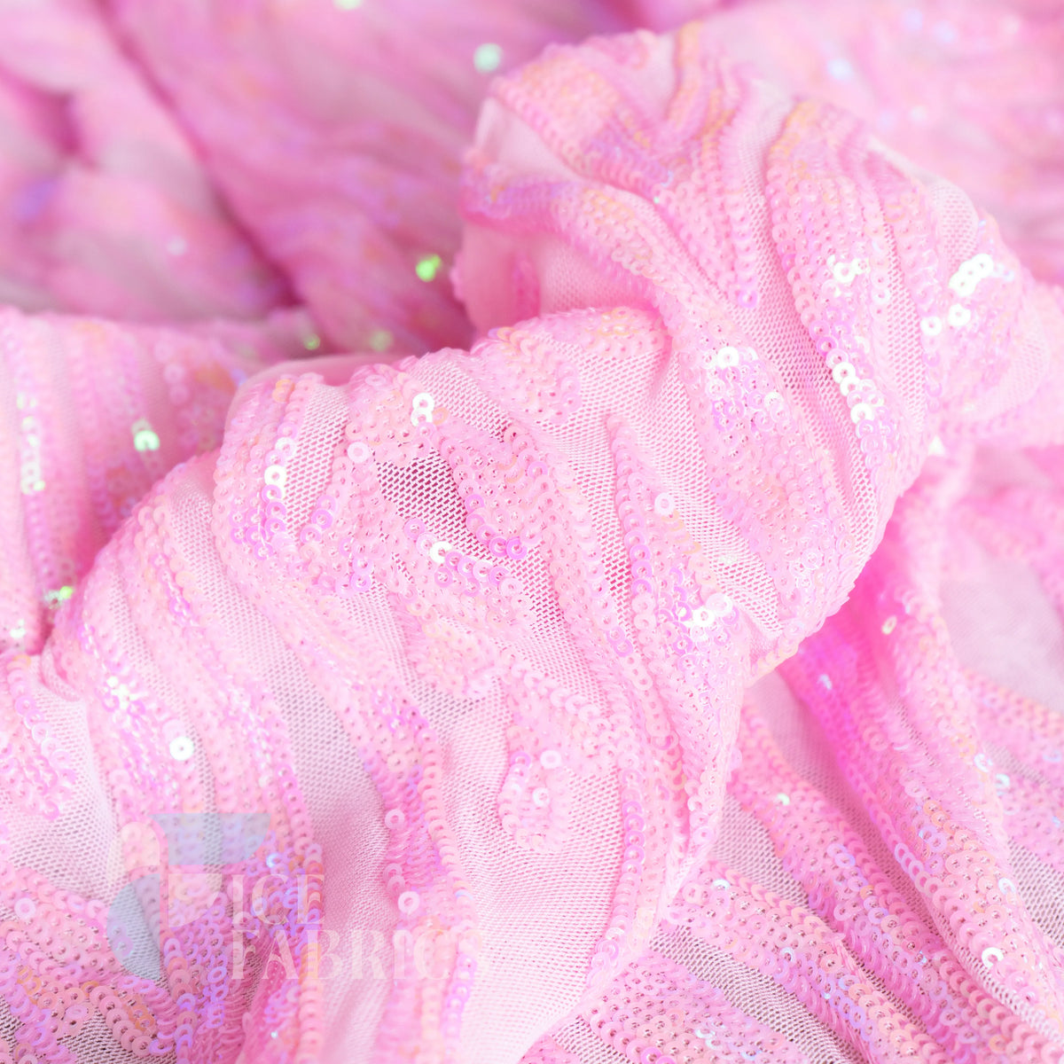 Wild Vine 4 Way Stretch Sequin Fabric on Mesh