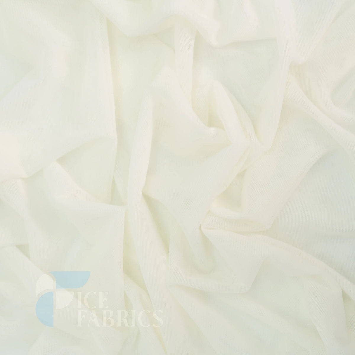 Ivory Flex Power Mesh 4 Way Stretch Nylon Fabric