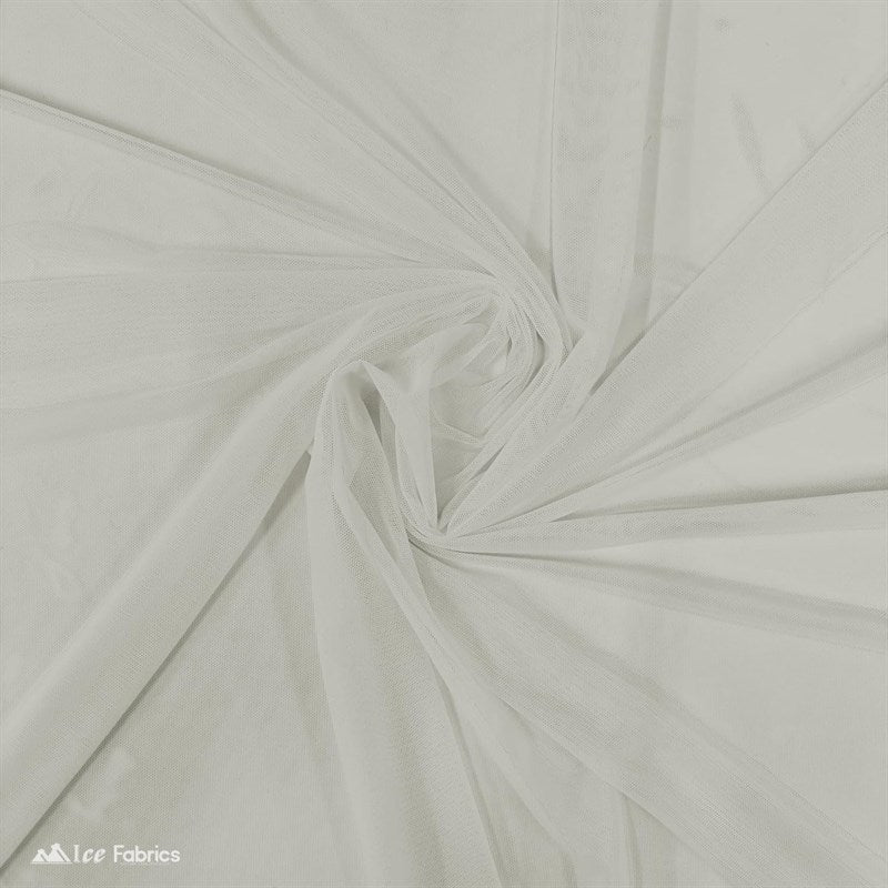 Ivory 4 Way Stretch Nylon Spandex Power Mesh Fabric