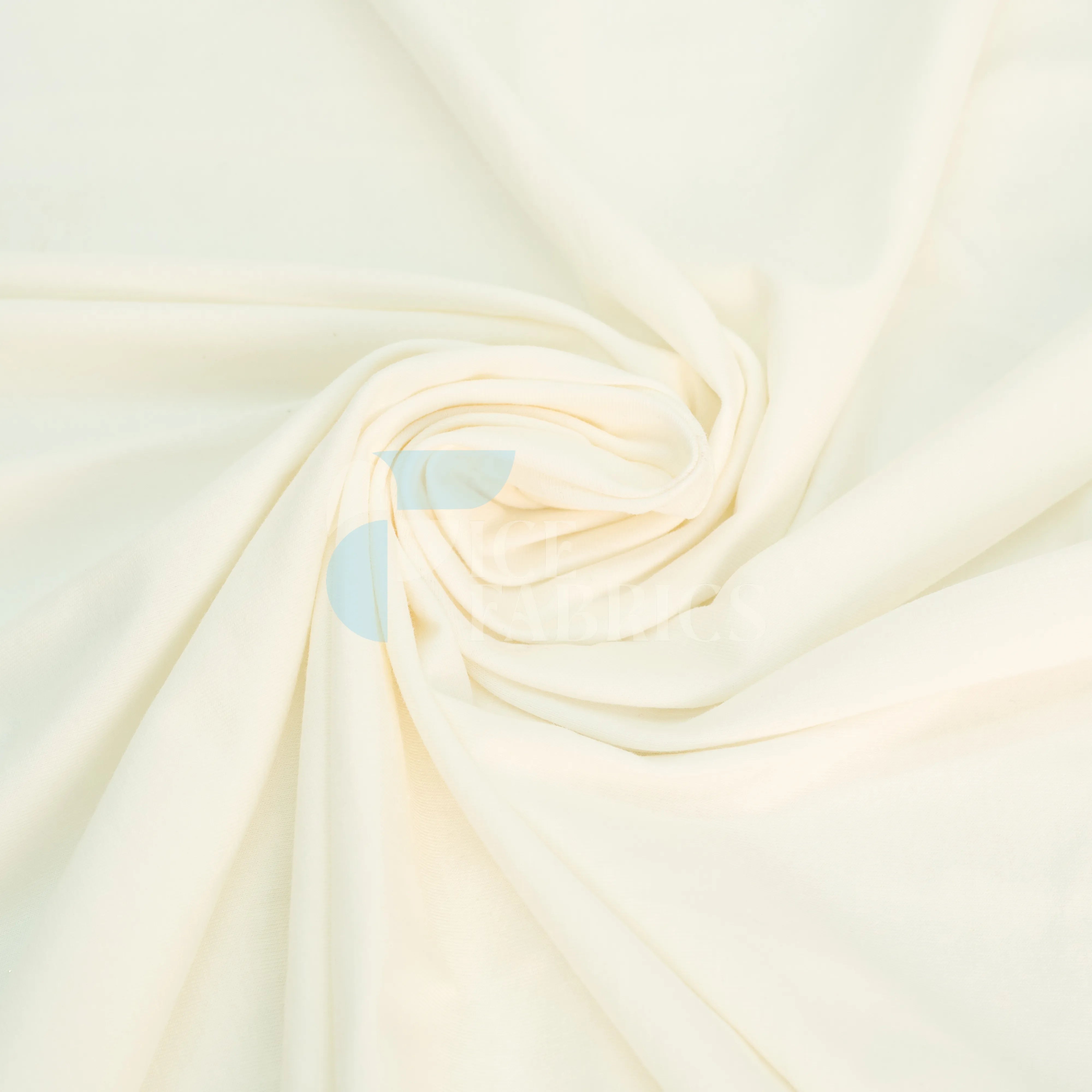 Ivory Cotton Spandex Jersey Fabric | FlexCot