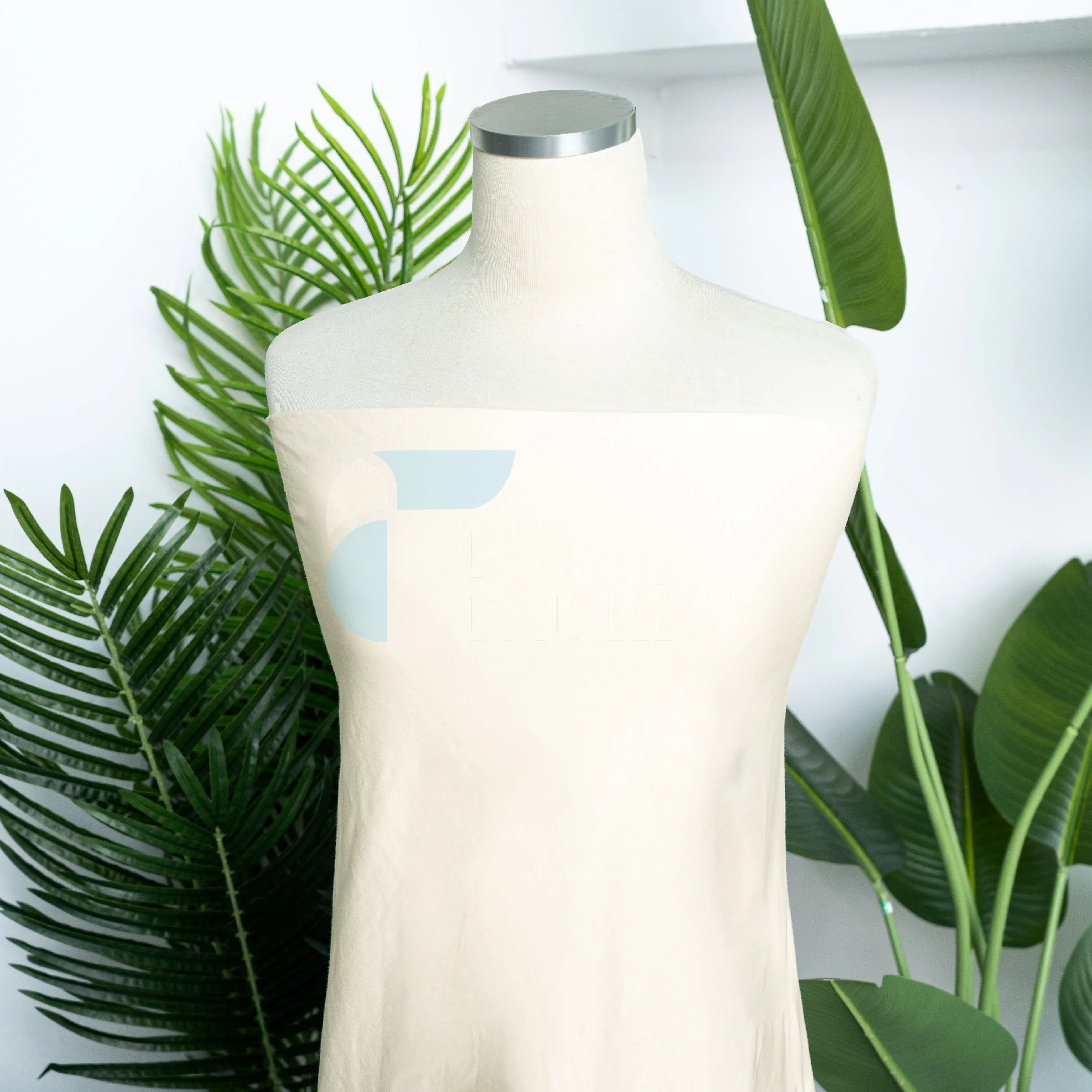 Ivory Cotton Spandex Jersey Fabric | FlexCot