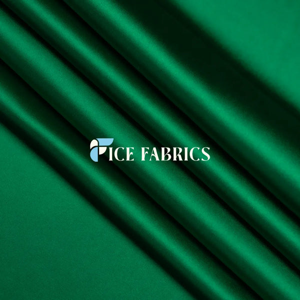 Kelly Green Luxury Silk Stretch Satin Fabric | Satin Fabric by the