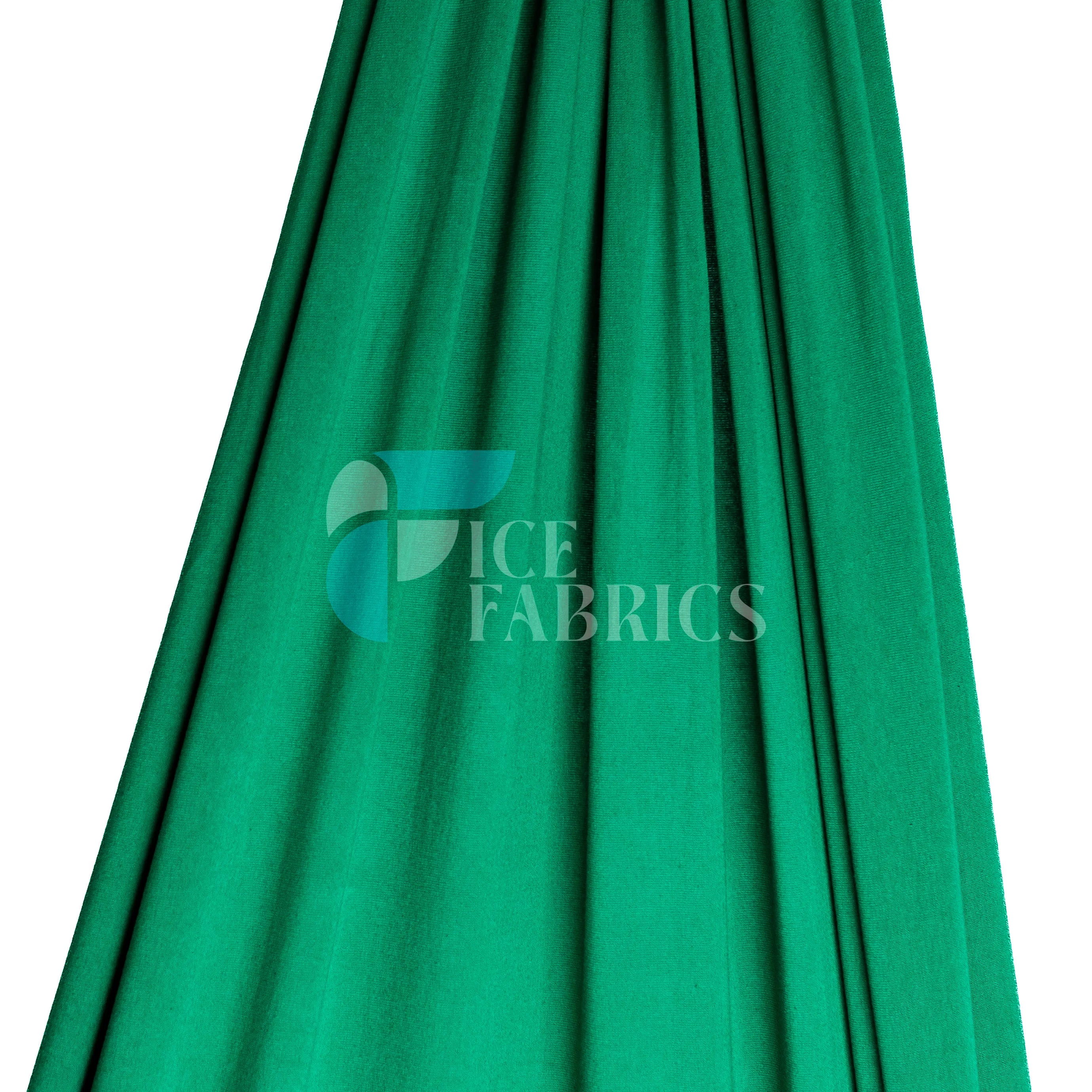 Kelly Green Cotton Spandex Jersey Fabric | FlexCot