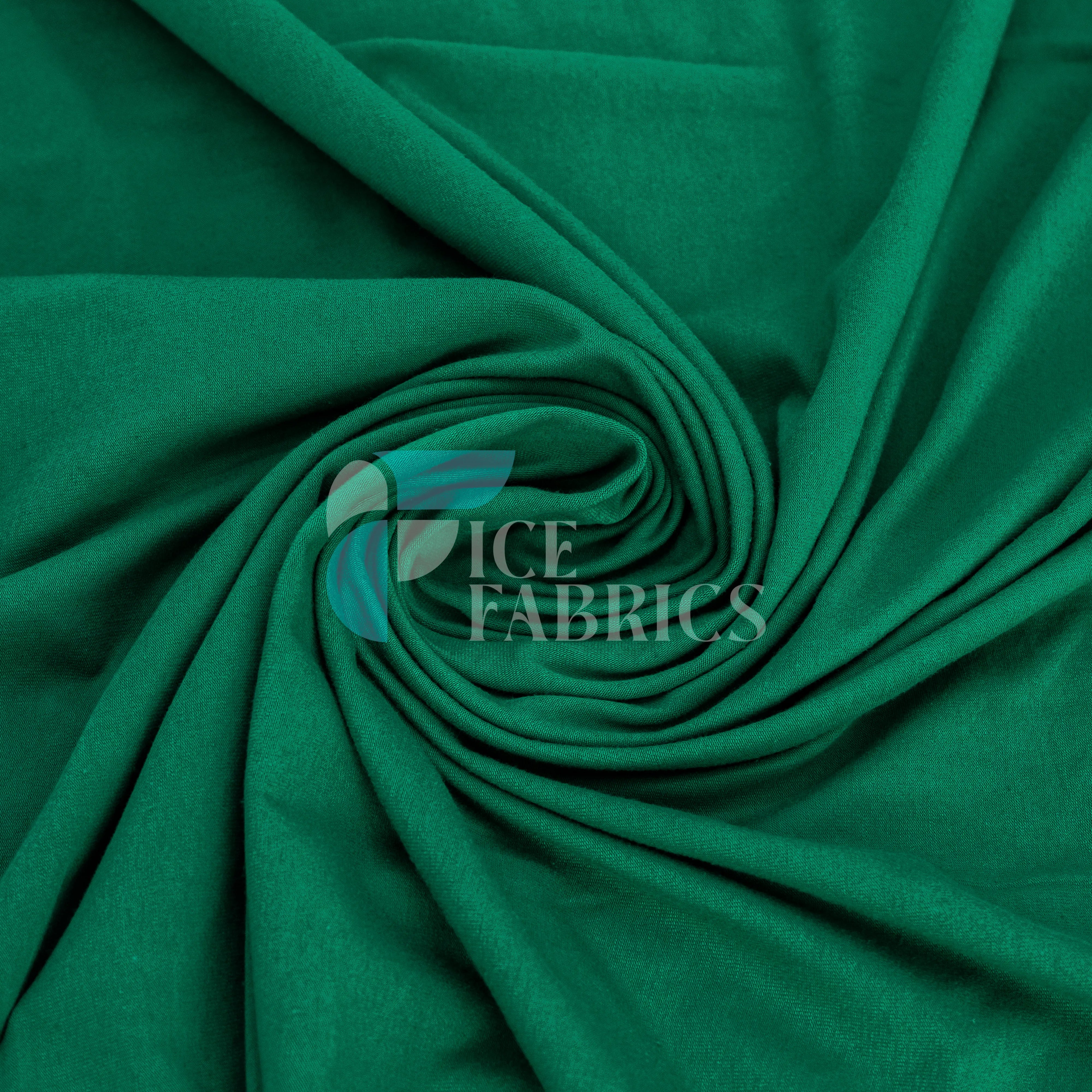 Kelly Green Cotton Spandex Jersey Fabric | FlexCot