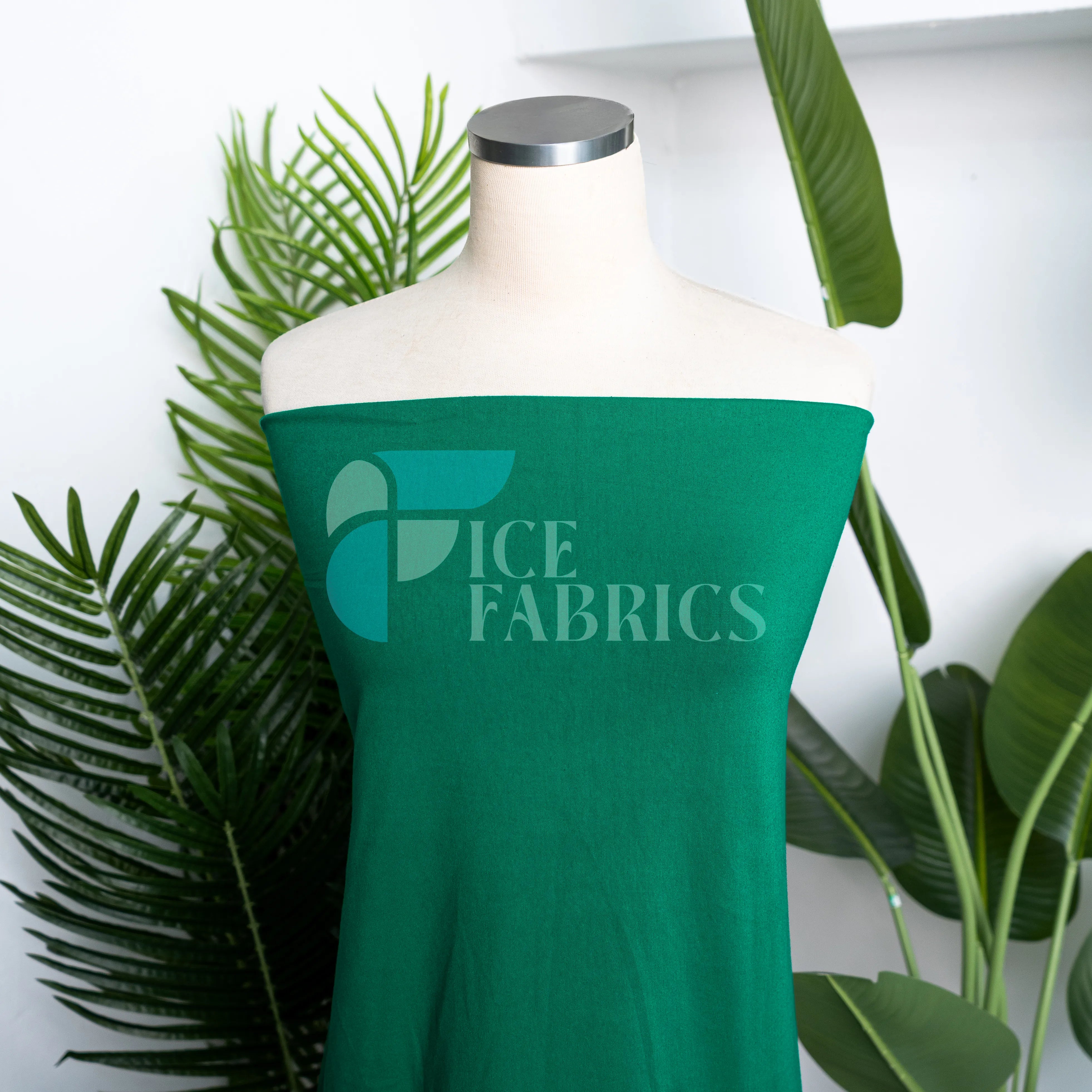Kelly Green Cotton Spandex Jersey Fabric | FlexCot