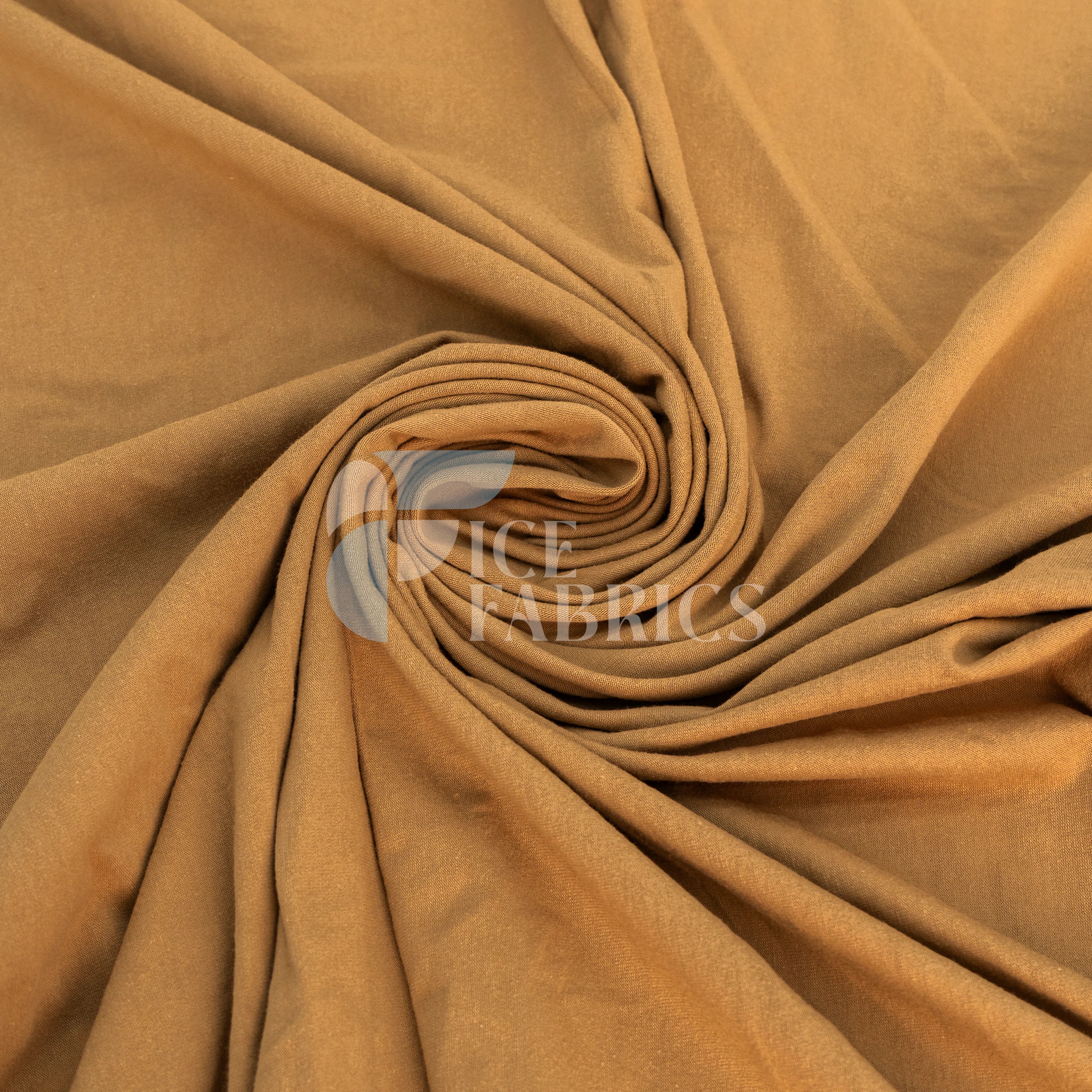 Khaki Cotton Spandex Jersey Fabric | FlexCot