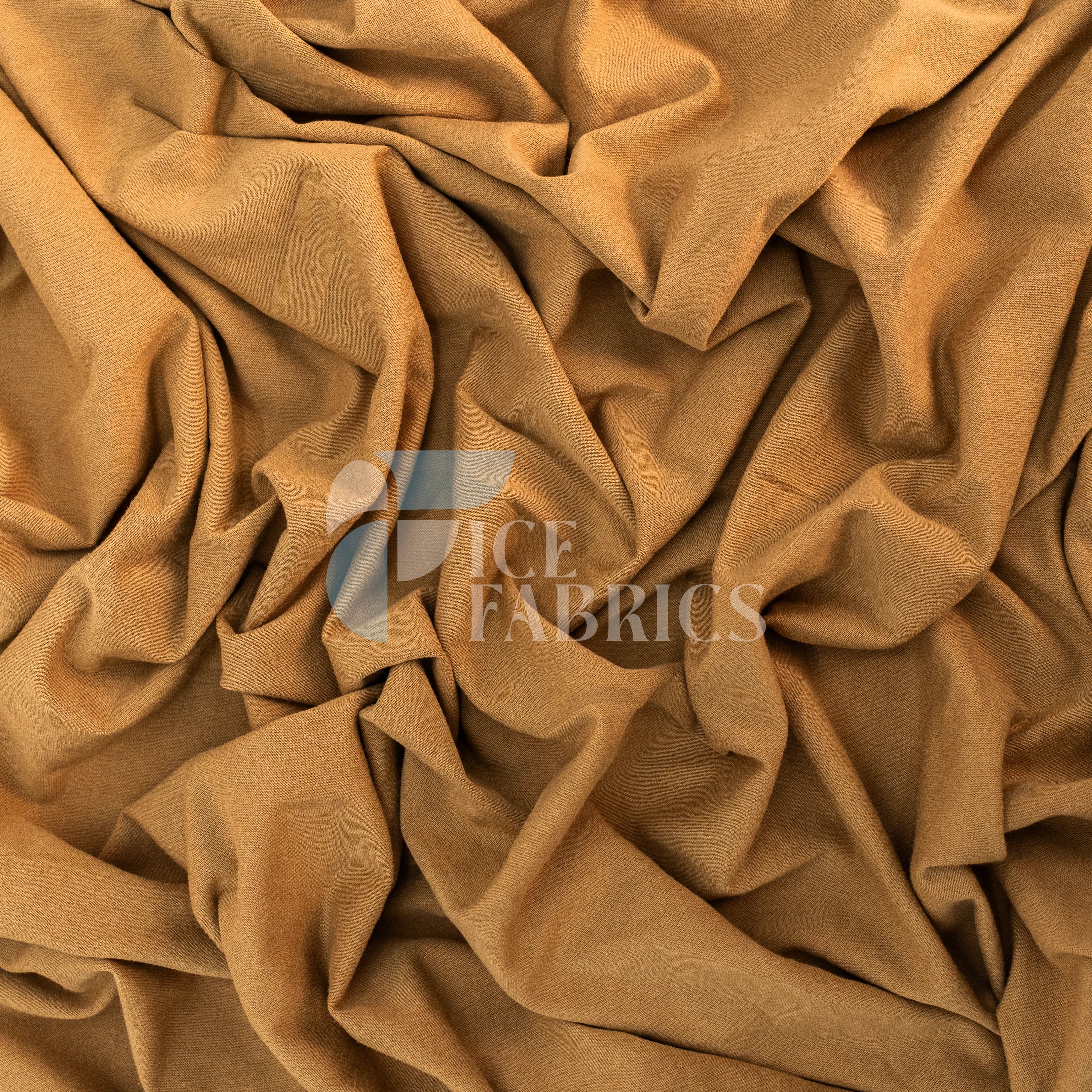 Khaki Cotton Spandex Jersey Fabric | FlexCot
