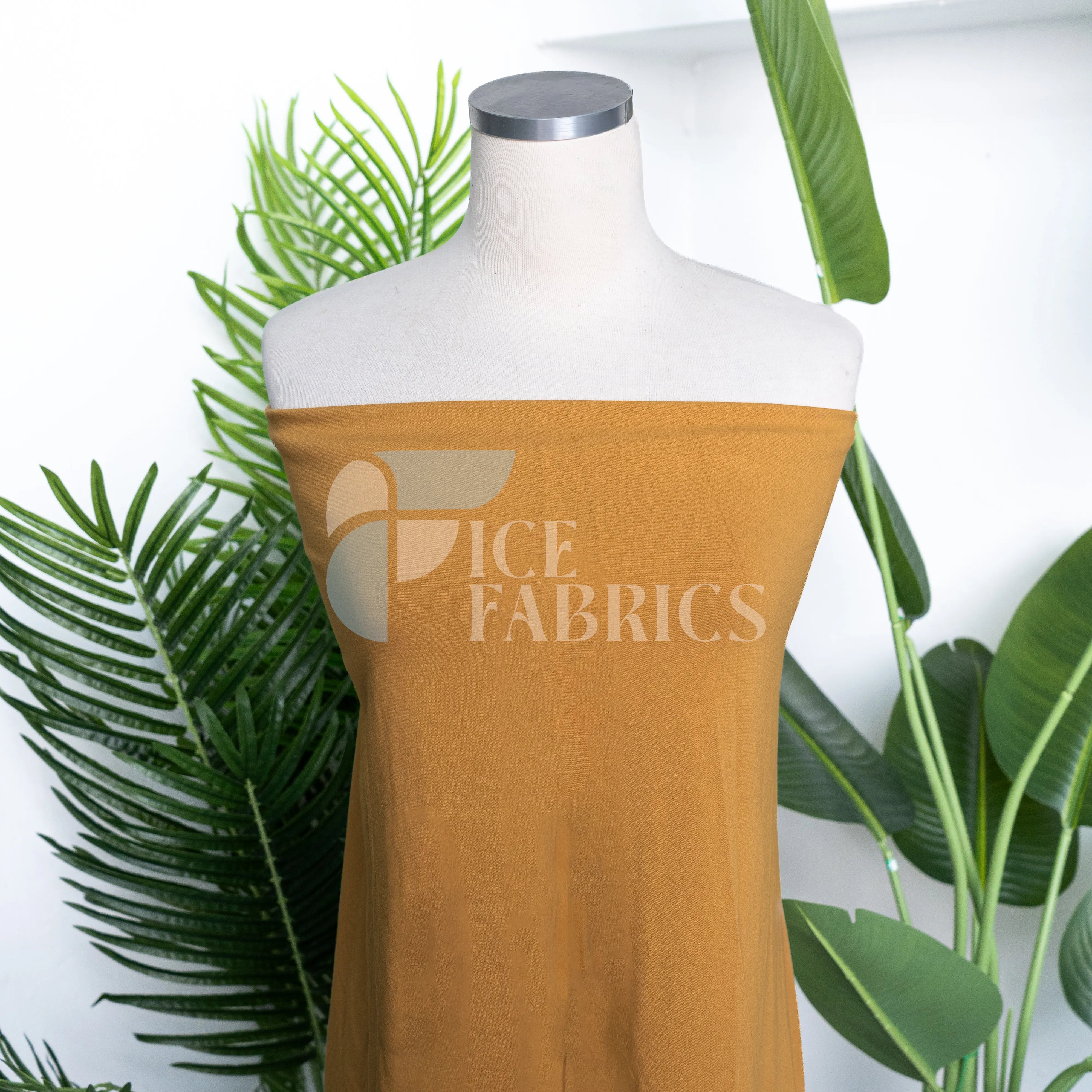 Khaki Cotton Spandex Jersey Fabric | FlexCot