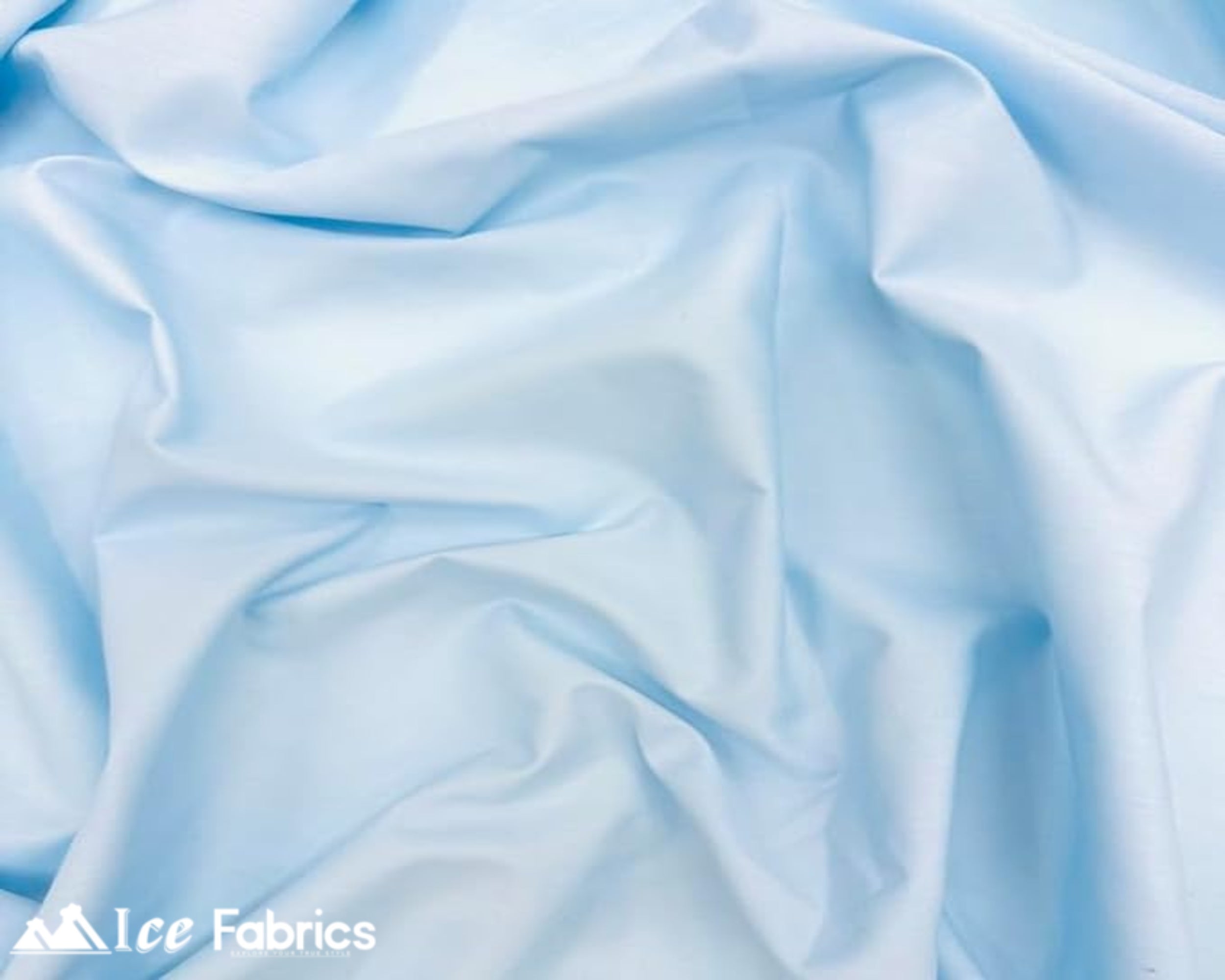 Light Blue Broadcloth Polyester Cotton Fabric | Poly Cotton Fabric