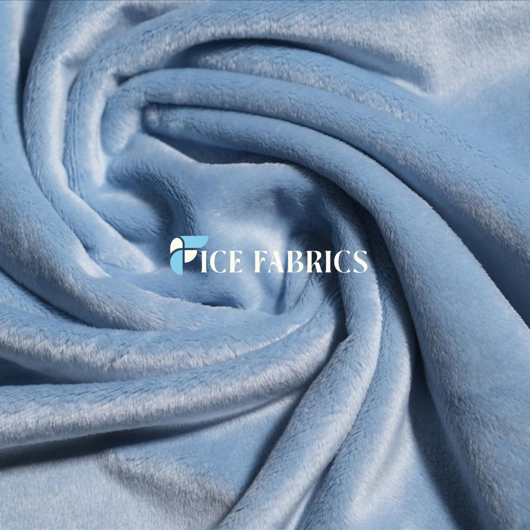 Light Blue Rich Solid Minky Fabric By The Roll ( 20 Yards ) Wholesale Fabric