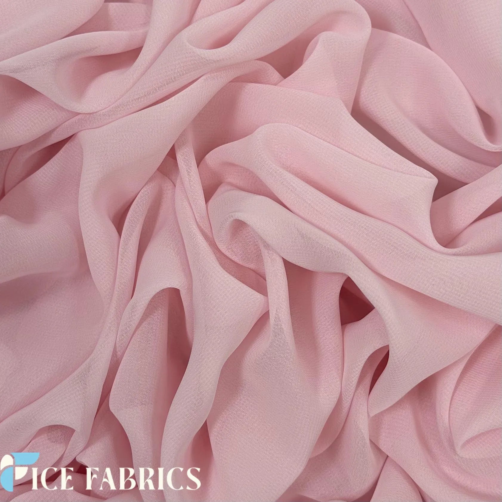 Light Pink Mia Chiffon Fabric / 60’’ Wide Soft chiffon Sheer Fabric
