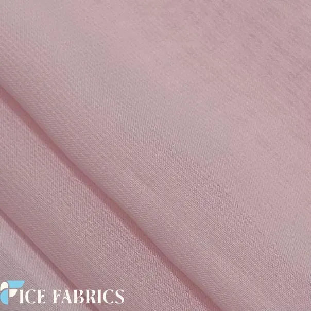 Light Pink Mia Chiffon Fabric / 60’’ Wide Soft chiffon Sheer Fabric