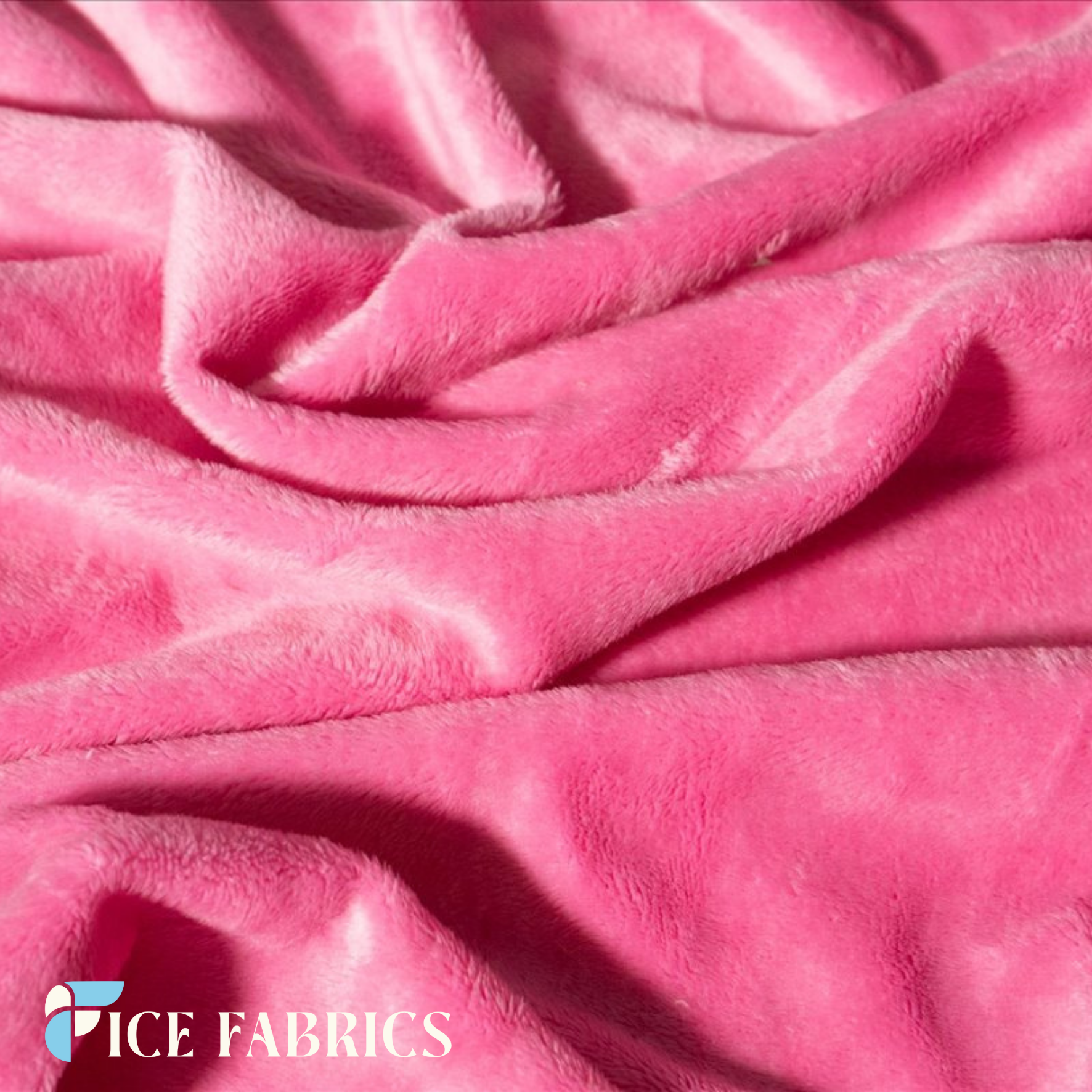 Pink Rich Solid Minky Fabric By The Roll ( 20 Yards ) Wholesale Fabric